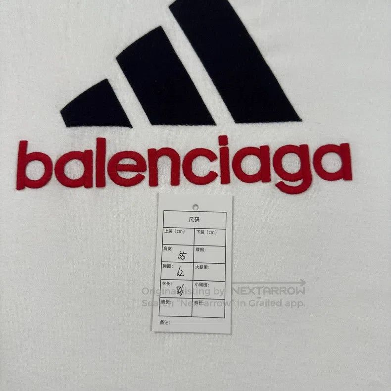 Balenciaga Balenciaga White Slogan Short Sleeve Size US S / EU 44-46 / 1 - 4 Thumbnail