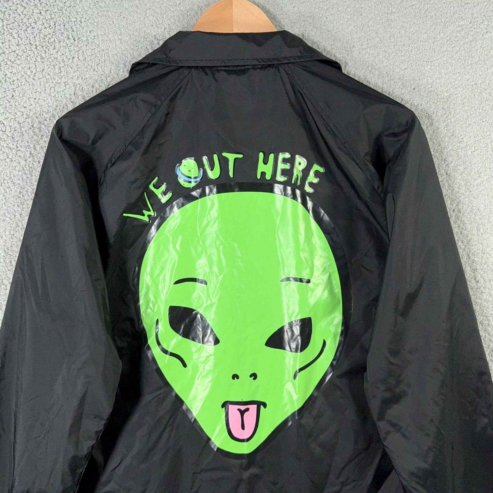 RIPNDIP RIPNDIP Jacket Mens Small Black We Out Here Alien Windbreaker Streetwear Coach Size US S / EU 44-46 / 1 - 5 Thumbnail