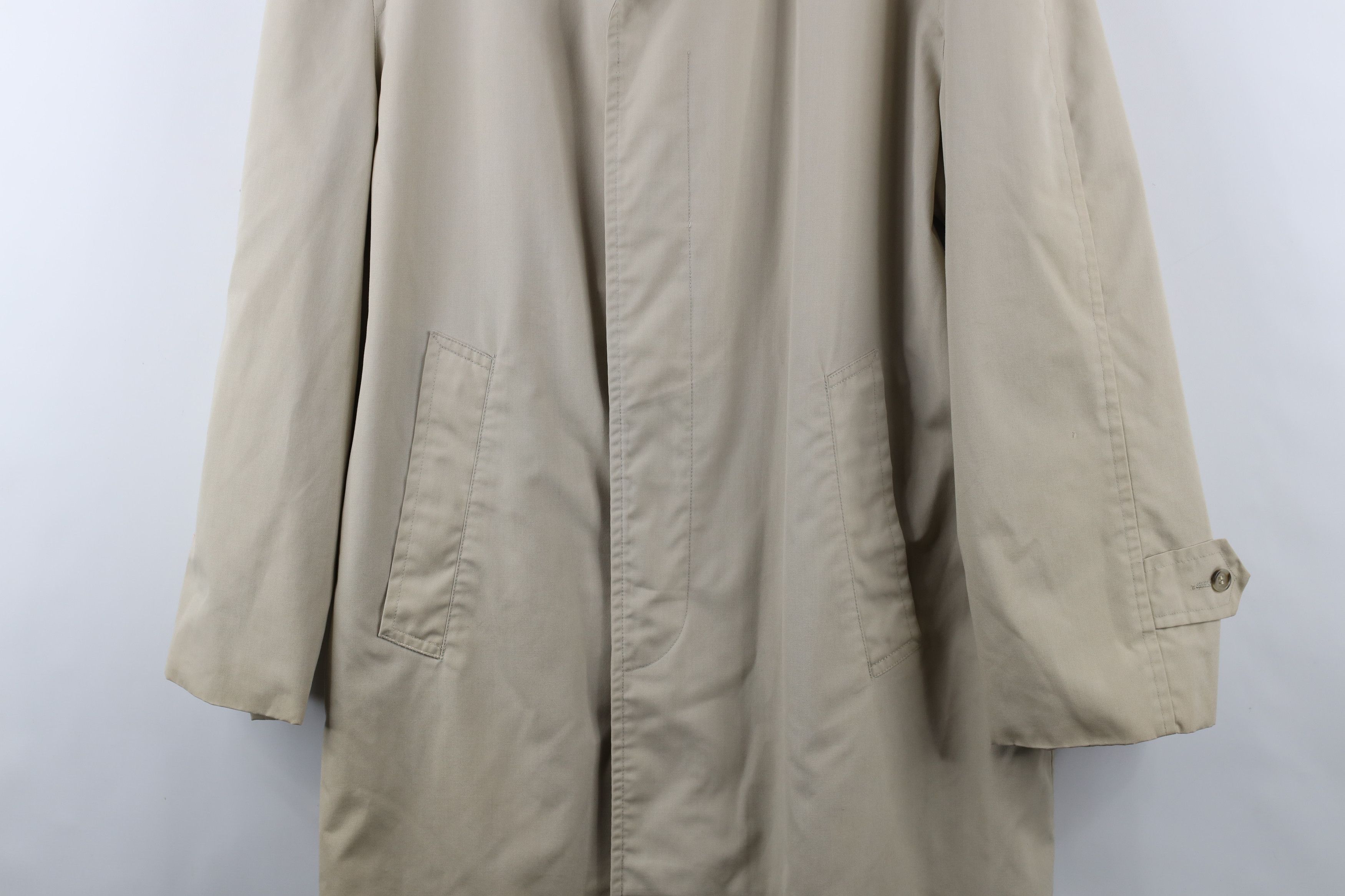 Vintage Vintage 60s 70s Streetwear Trench Coat Rain Jacket Beige USA Size US L / EU 52-54 / 3 - 3 Thumbnail