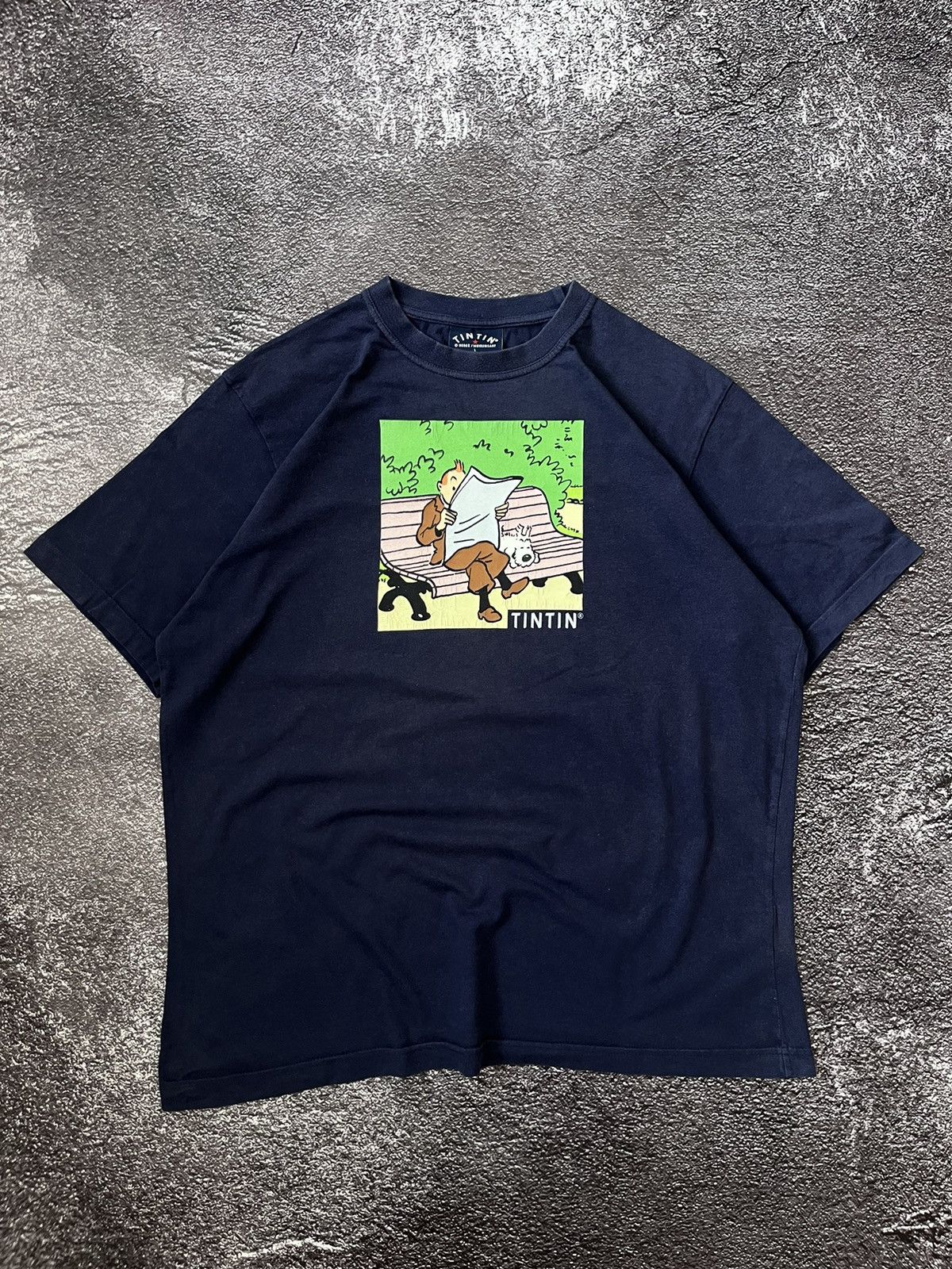 Vintage Vintage T shirt The Adventures Tin Tin Big Print Y2K Size US L / EU 52-54 / 3 - 1 Thumbnail