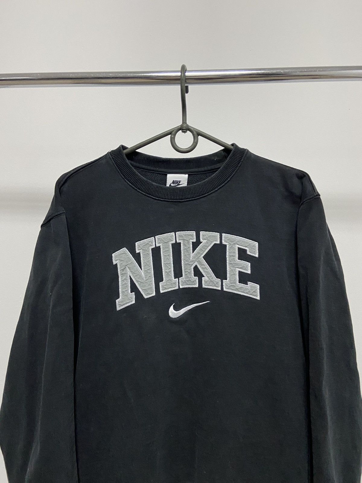Nike Nike Sweatshirt Big Logo Vintage 90s Spell Out Swoosh Size US S / EU 44-46 / 1 - 2 Thumbnail