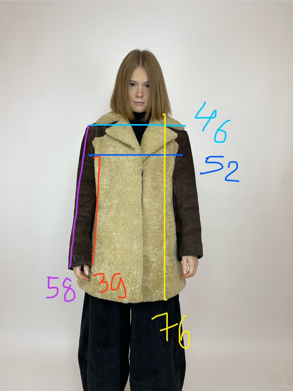 Vintage Vintage Sheepskin coat leather winter overcoat Women's Size S / US 4 / IT 40 - 14 Thumbnail
