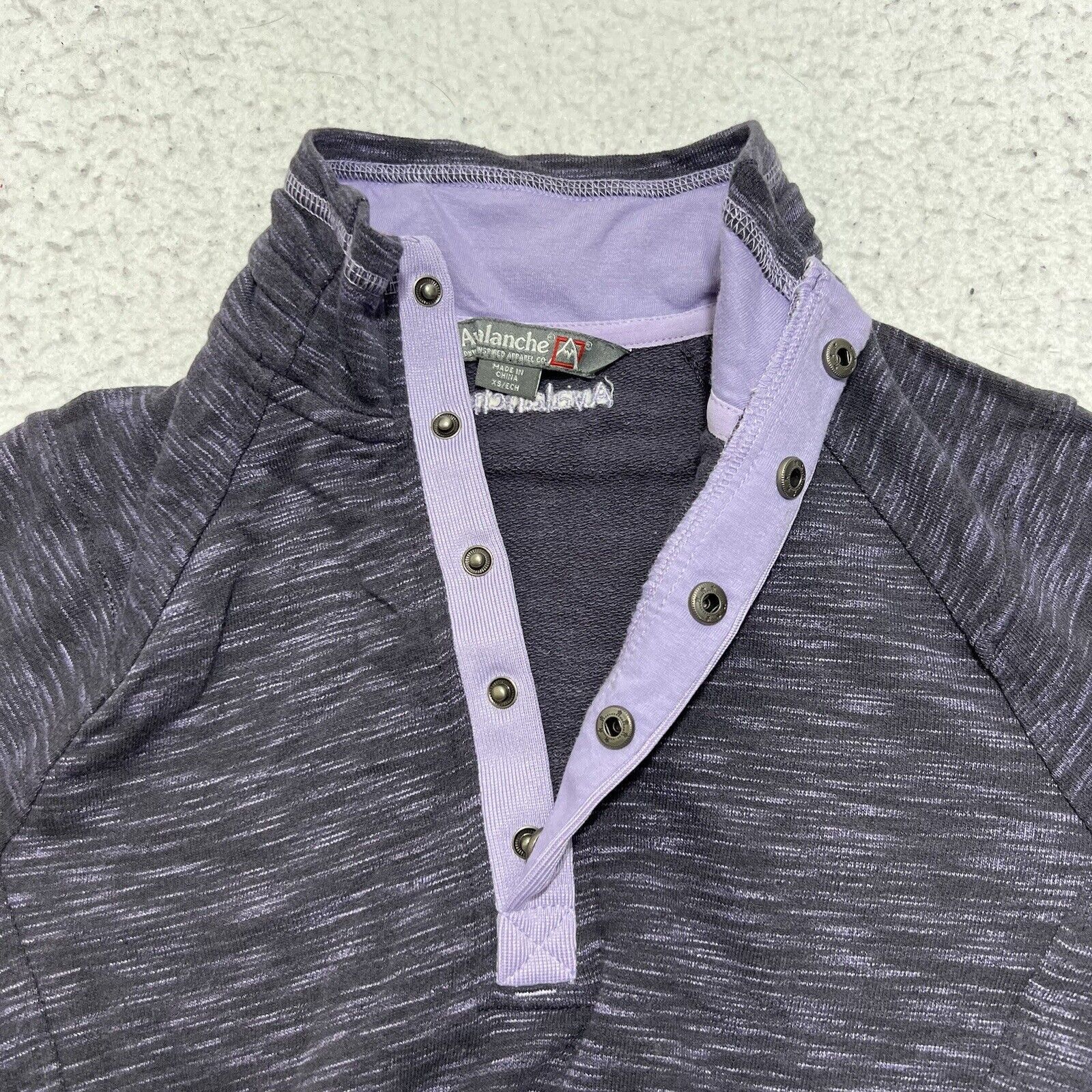 Avalanche Avalanche Pullover Purple Sweatshirt Button Up Thumb Holes Size XS / US 0-2 / IT 36-38 - 3 Thumbnail