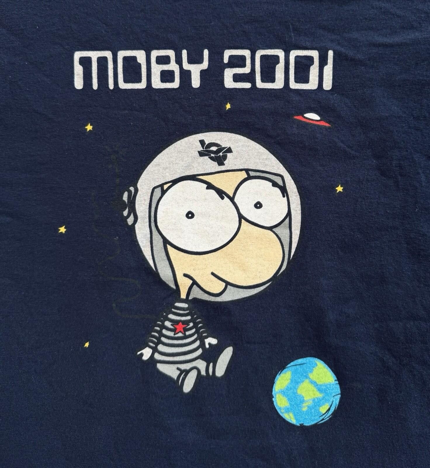 Vintage Vintage 90s Y2K Moby 2001 Merch L T-Shirt Rave Electronic DJ Size US L / EU 52-54 / 3 - 2 Thumbnail
