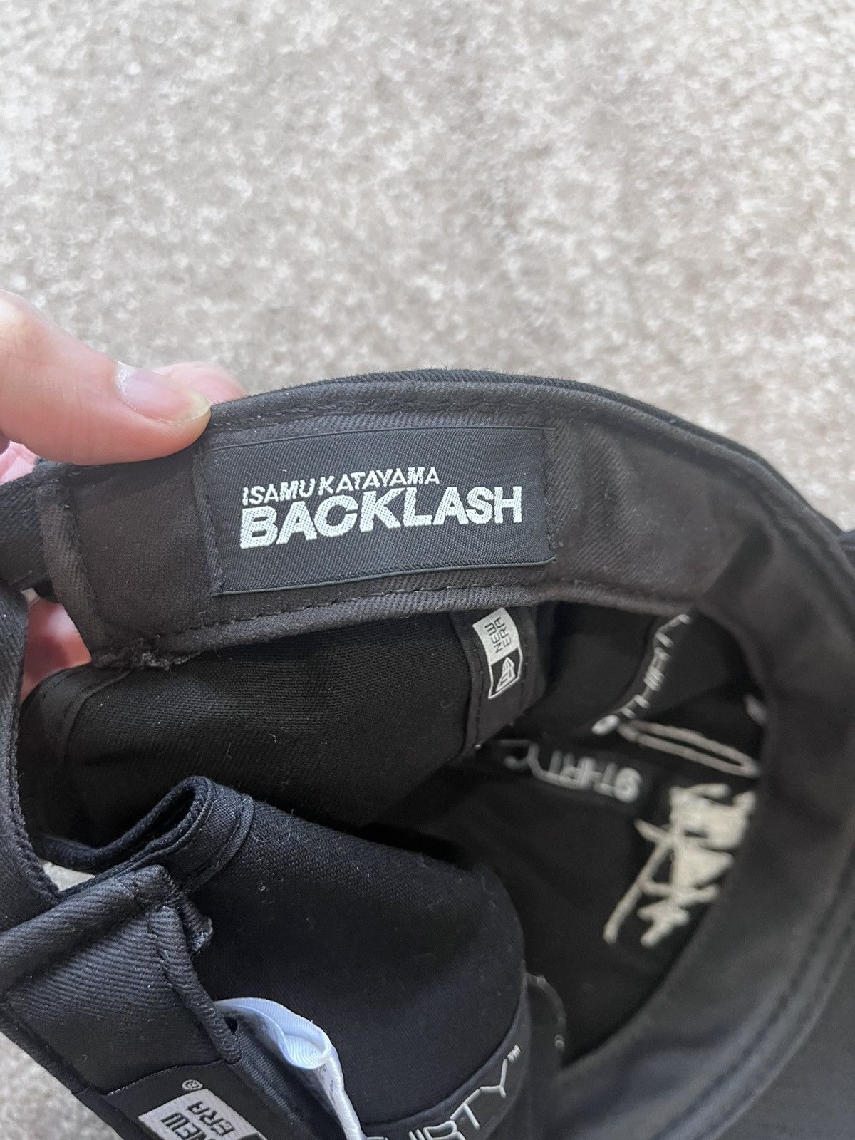 New Era × Yohji Yamamoto Backlash x Yohji Yamamoto x New Era Black Triple Name Cap Size ONE SIZE - 8 Thumbnail