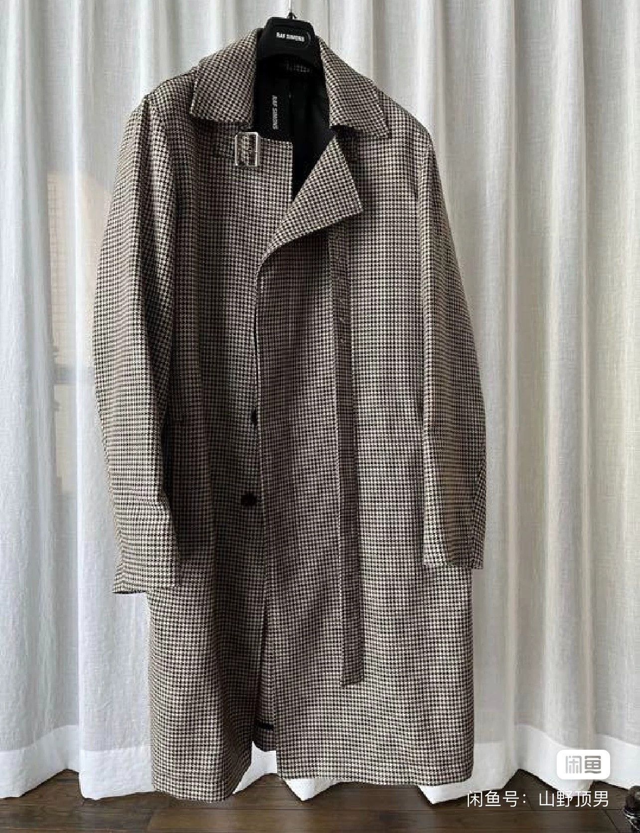 Raf Simons 17SS Thousand Bird Grid Lock Coat -DMC