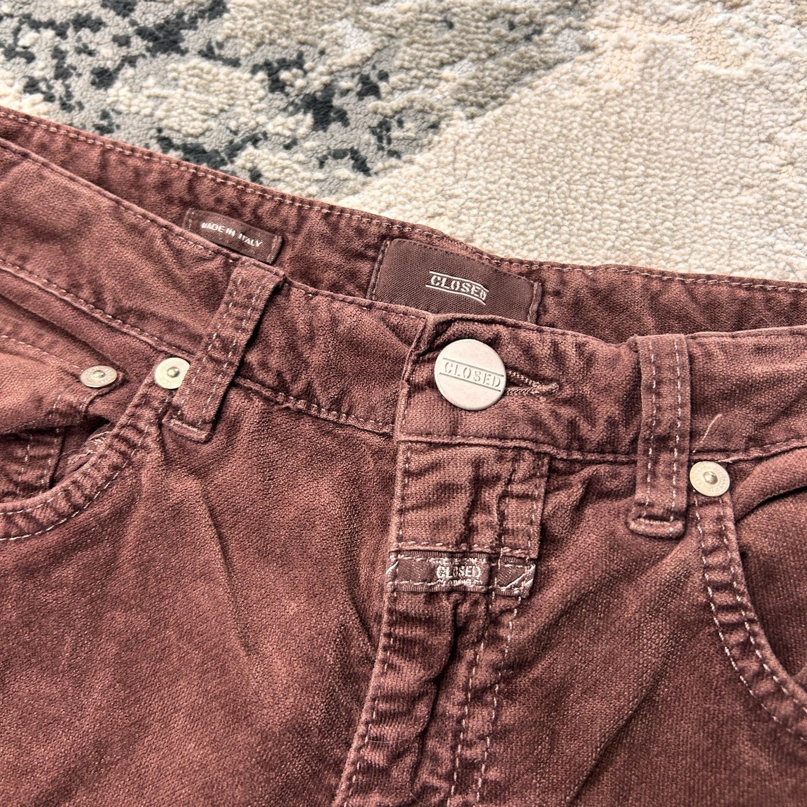 CLOSED Closed Corduroy Pants Womens 27 Brown Slightly Flared Leg Size 27" / US 4 / IT 40 - 8 Thumbnail