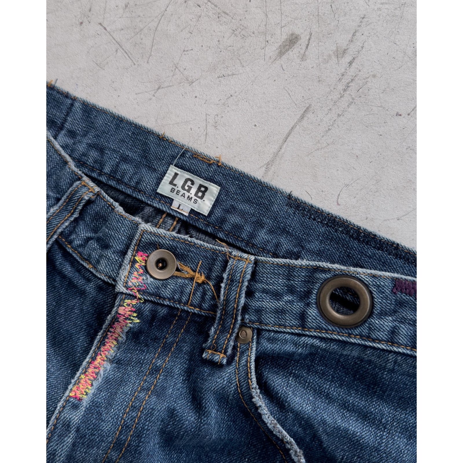 Beams Plus × Le Grande Bleu (L.G.B.) L.G.B. x Beams Rainbow Repair Denim Size US 30 / EU 46 - 7 Thumbnail
