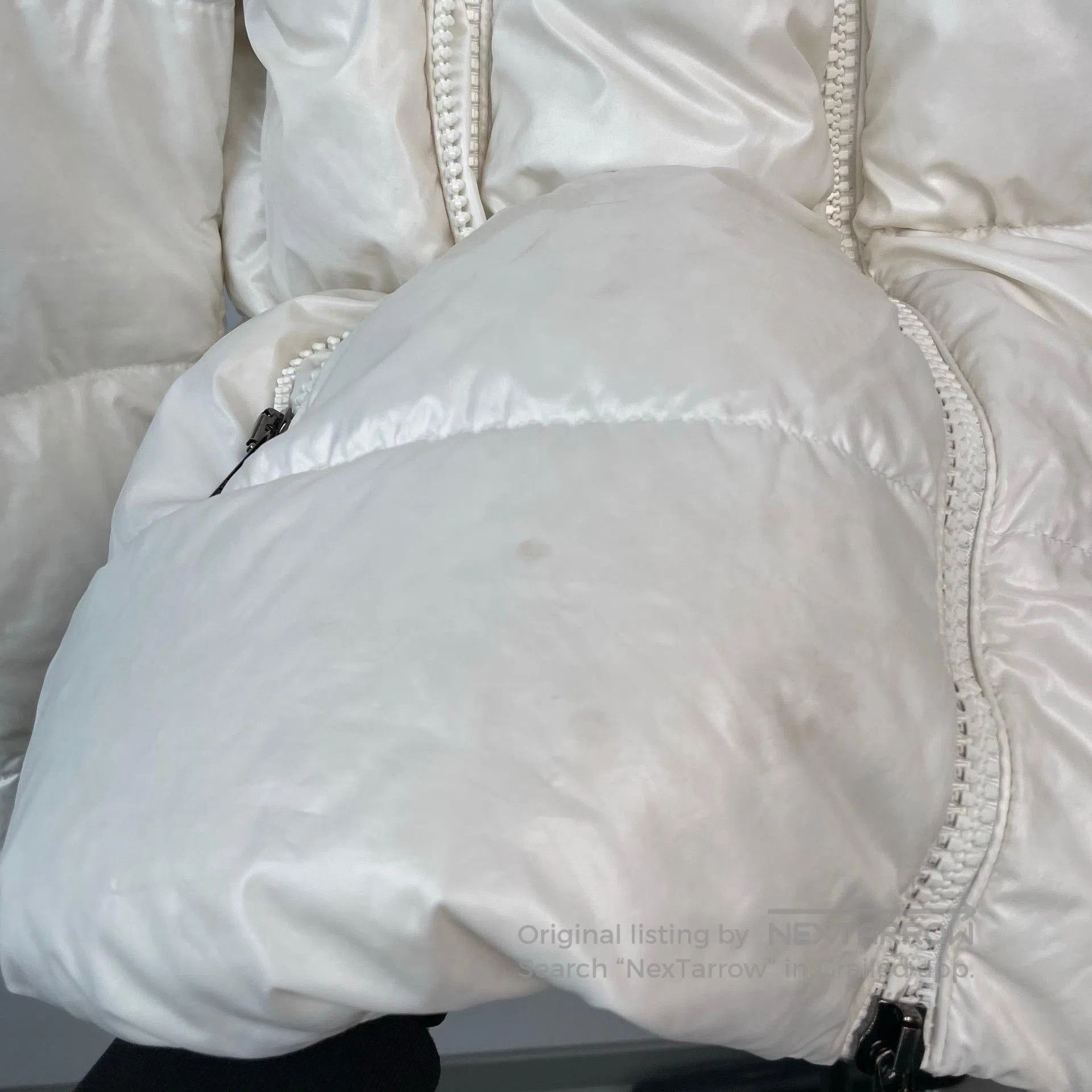 Moncler Moncler Laiche White Fur Collar Down Jacket. Size L / US 10 / IT 46 - 6 Thumbnail