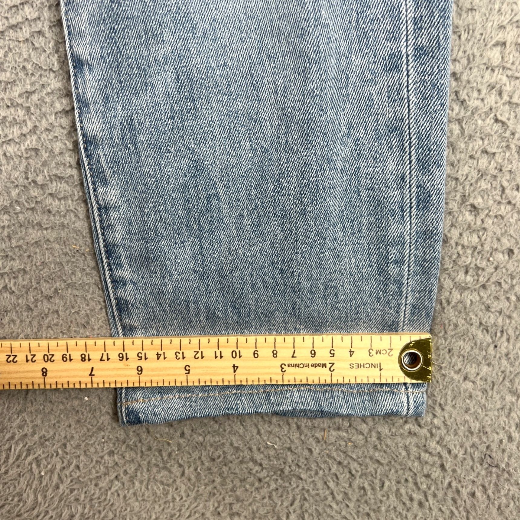 Vintage NEUW Jeans Mens 34 Slim Skinny Light Wash Distressed Hemmed Denim Blue Regular Inseam 28 Jeans Mens Size US 34 / EU 50 - 5 Thumbnail