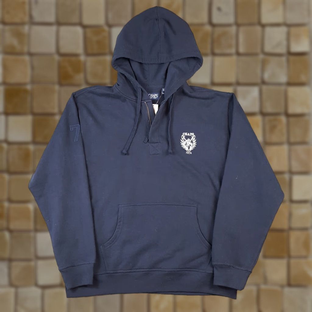 Chaps Chaps Ralph Lauren Rugby Pullover Zip Hoodie Size XL Preppy Hooded Sweatshirt Size US XL / EU 56 / 4 - 1 Thumbnail