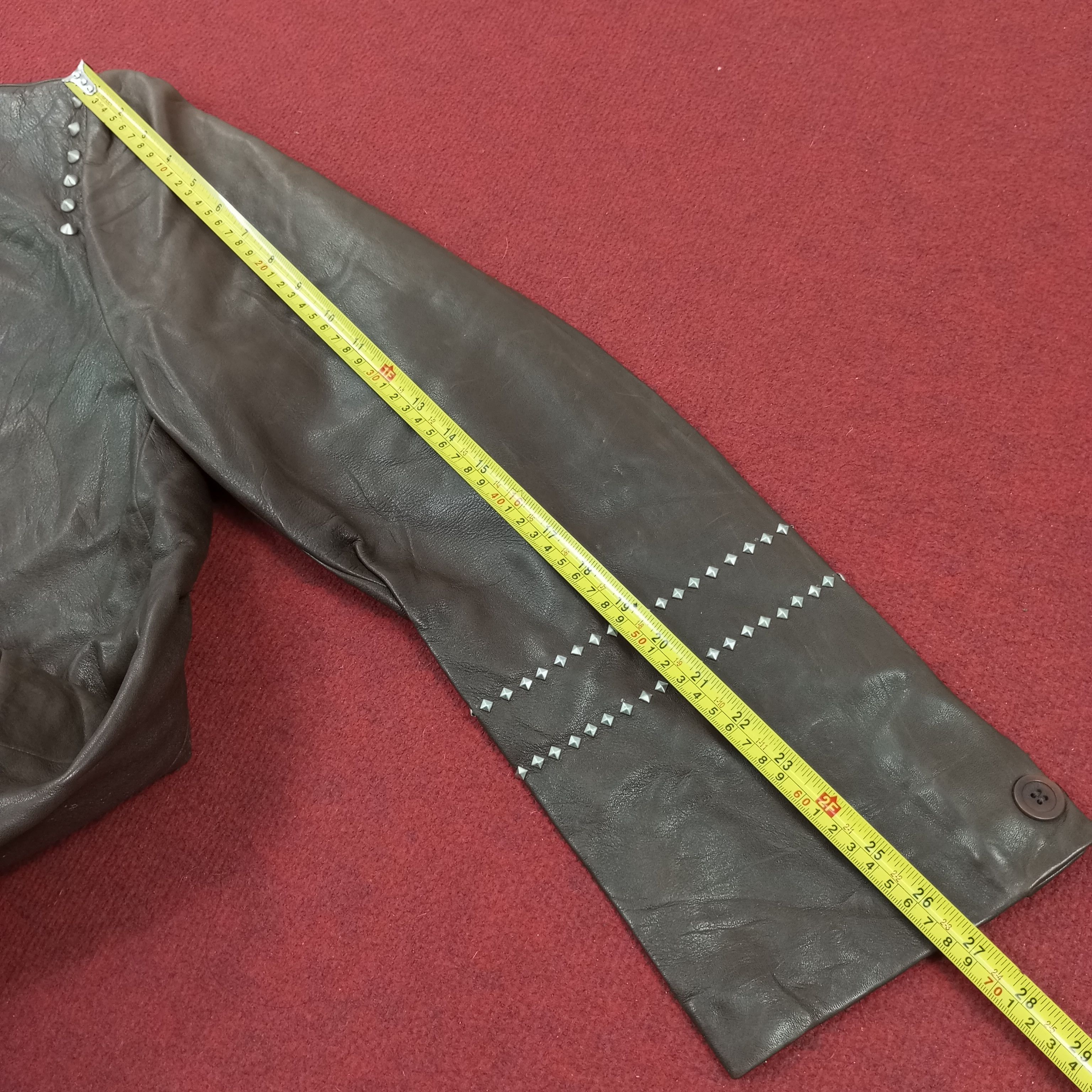 Versace × Vintage Gianni Versace Fashion Brand Leather Blazer Size 38R - 10 Thumbnail