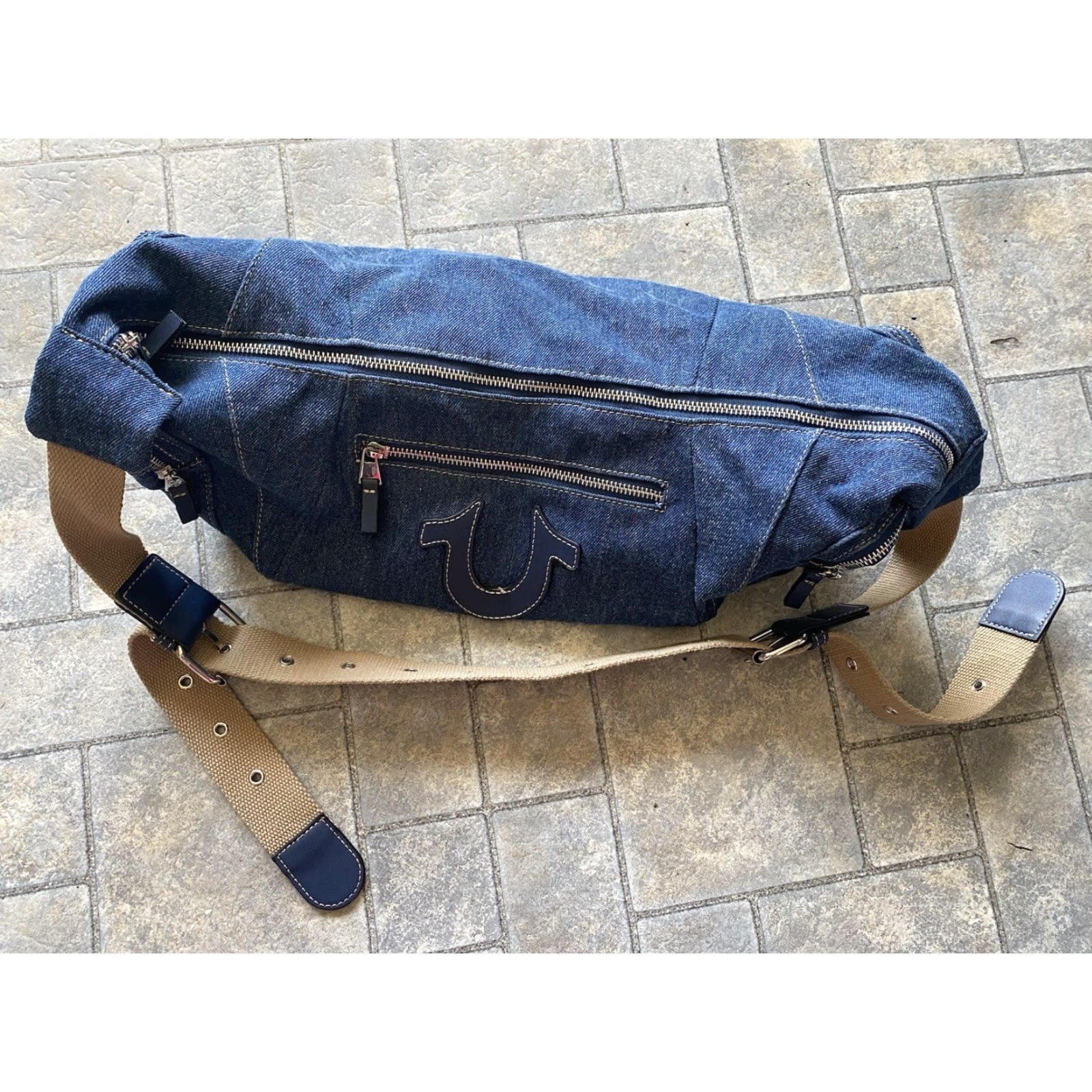 True Religion True Religion Slouchy Hobo Purse Bag Women’s Bag Women’s Blue Exterior Cotton Polyester Vintage? Size ONE SIZE - 7 Thumbnail