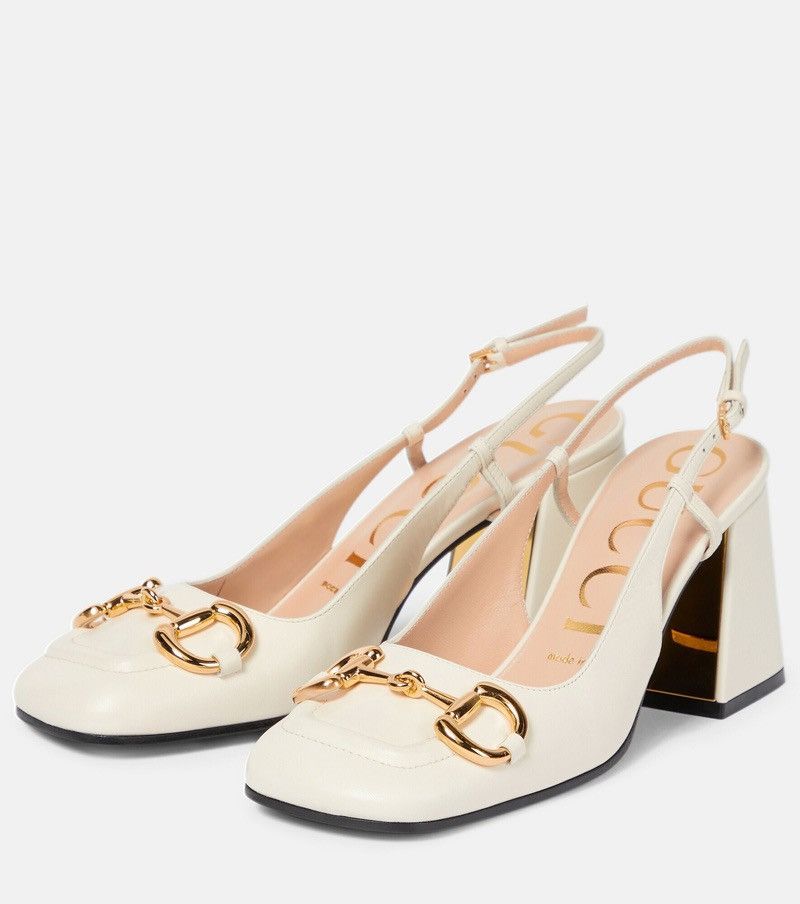 Gucci Horsebit Leather Slingback Pumps Size US 6 / IT 36 - 3 Thumbnail
