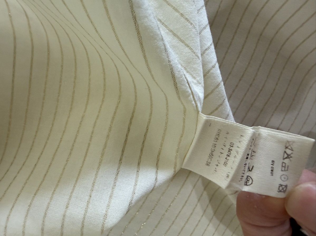 Louis Vuitton Louis Vuitton Dress Shirt Beige color With Gold Stripe Size US M / EU 48-50 / 2 - 6 Thumbnail