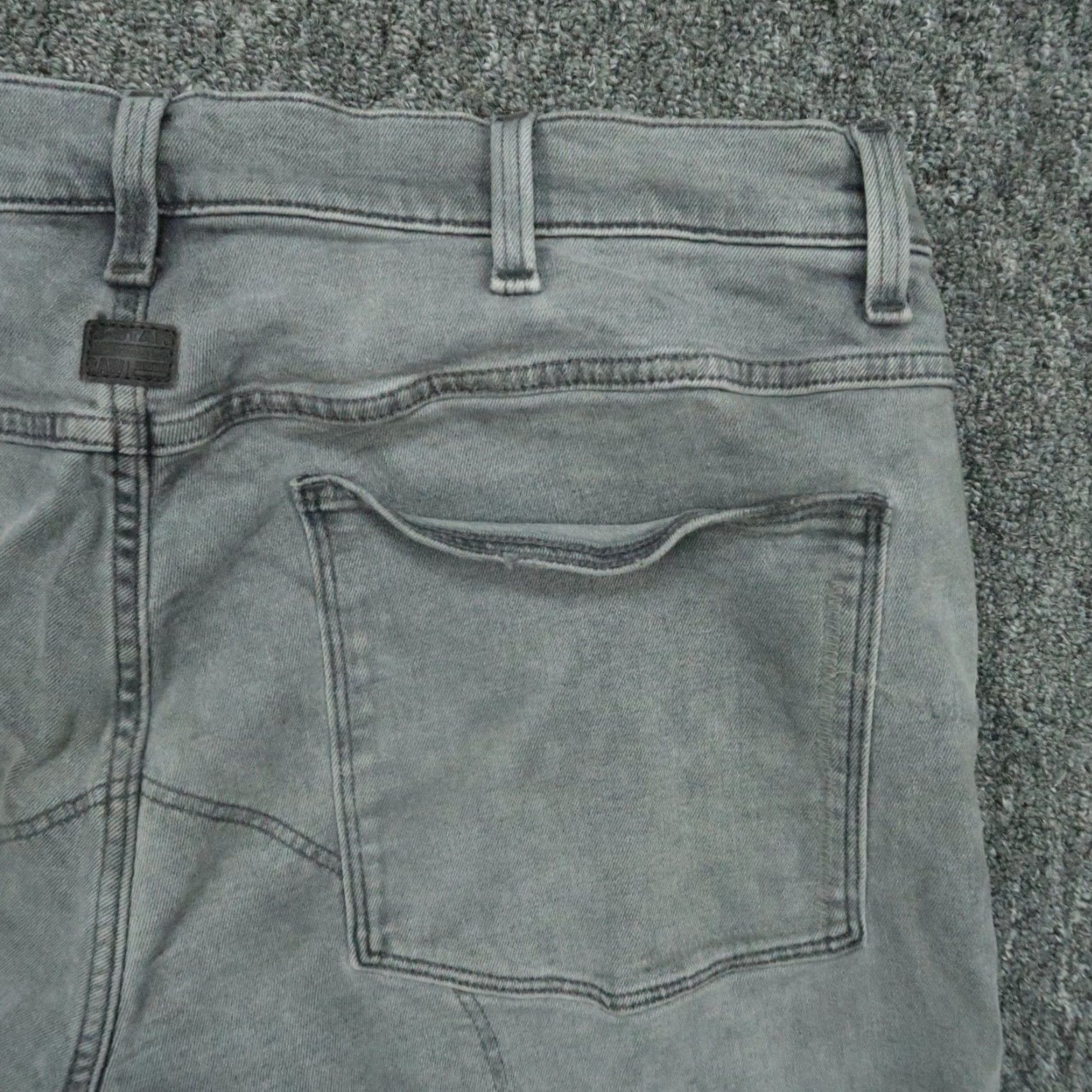 G-Star G Star Jeans Mens 38x32 Gray 5-Pocket Slim Denim Cotton 3D Zip Knee Arc Vintage: No Mens Size US 38 / EU 54 - 7 Thumbnail
