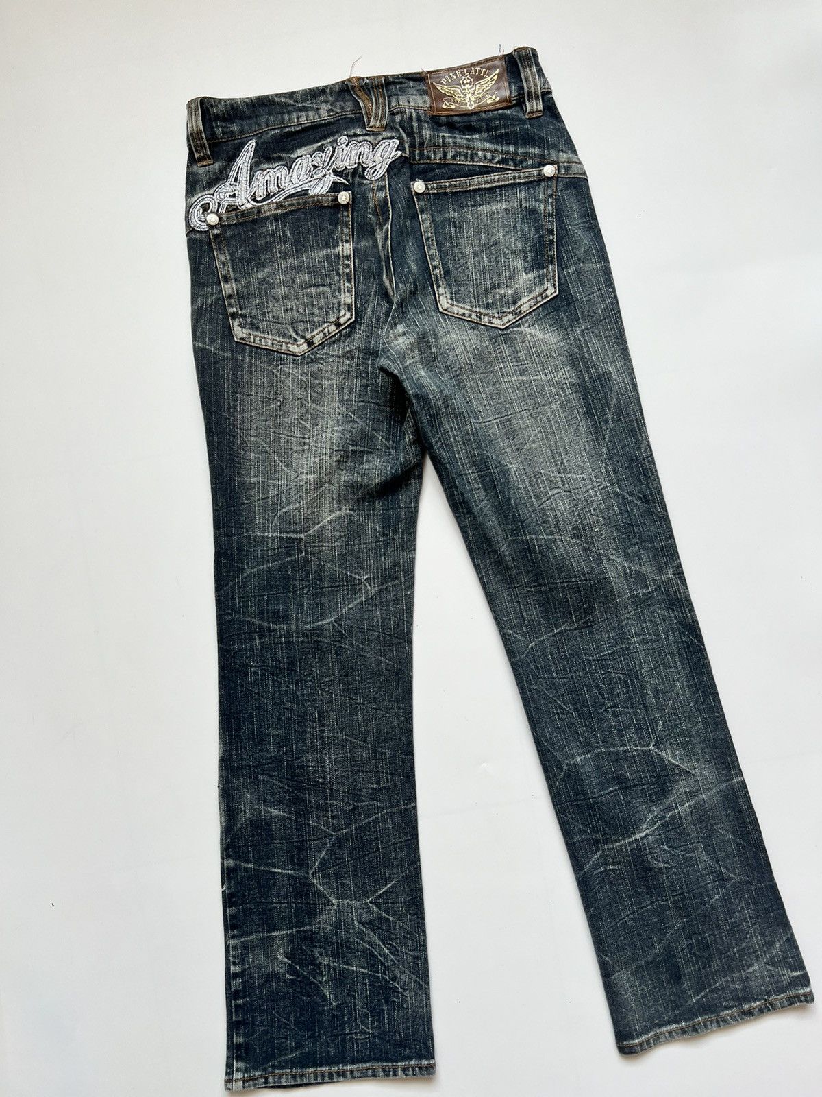 Japanese Brand Japanese Flared Pink Latte Embroidered Denim Size US 28 / EU 44 - 10 Thumbnail