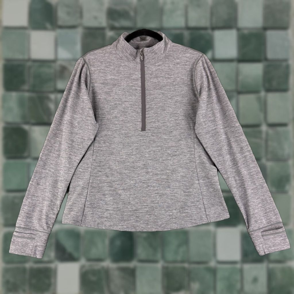 Vintage Greyson Halley Melange Quarter Zip Shirt Womens XL Gray Heathered Stretch Size XL / US 12-14 / IT 48-50 - 1 Thumbnail