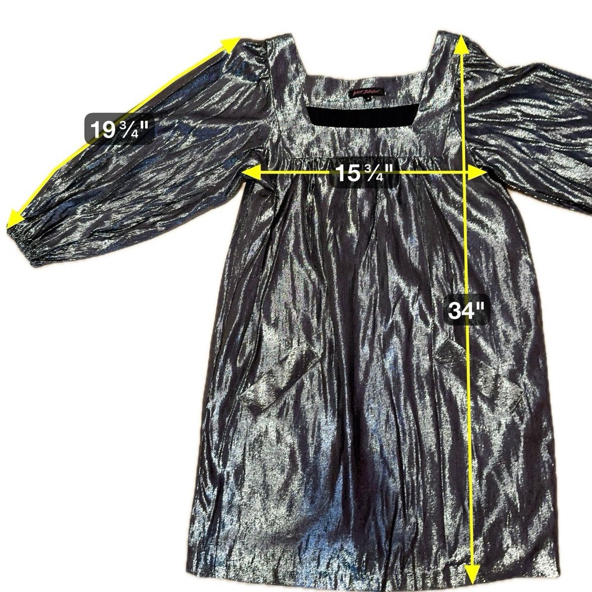 Betsey Johnson Betsey Johnson Vintage Metallic Silk Babydoll Dress Sz 8 USA Size M / US 6-8 / IT 42-44 - 7 Thumbnail