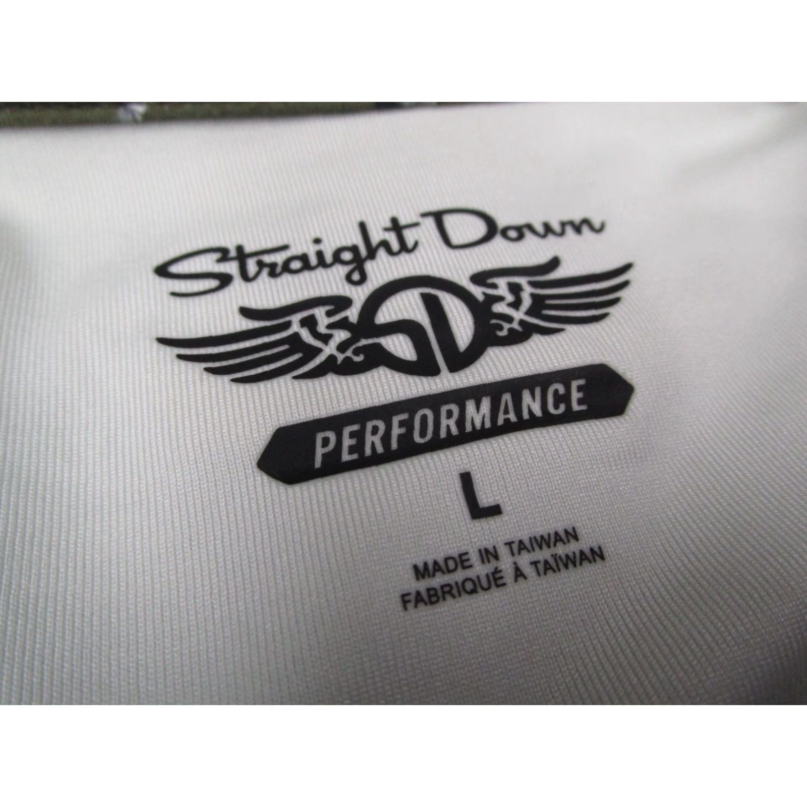 Vintage Straight Down Shirt Mens Large Green Batista Polo Performance Golf AOP Wicking Size US L / EU 52-54 / 3 - 2 Thumbnail