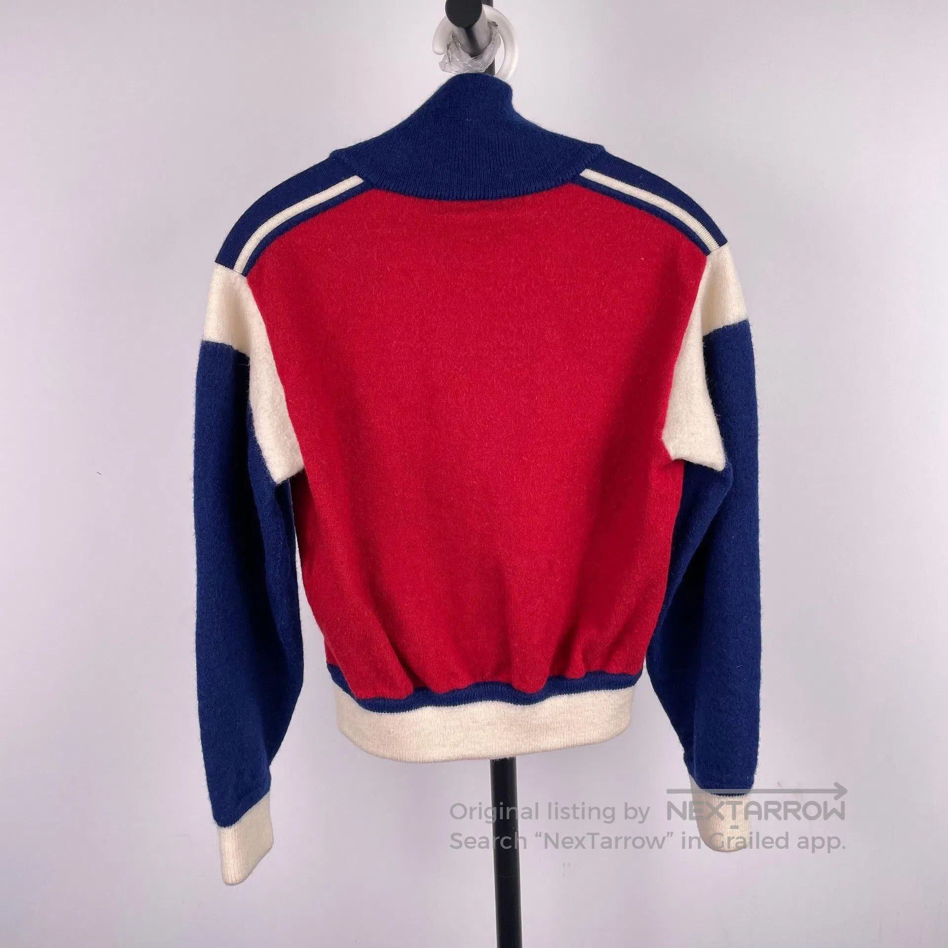 Celine CELINE Red and blue color block leisure sweater jacket XS Size US XS / EU 42 / 0 - 6 Thumbnail
