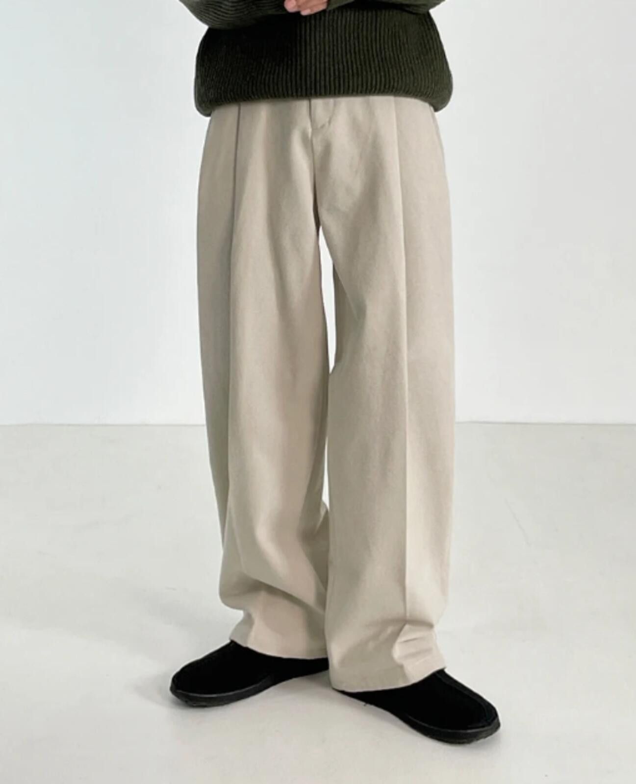 Other Cleanfit Beige Wide-Leg Pants / Trousers Size US 32 / EU 48 - 5 Thumbnail