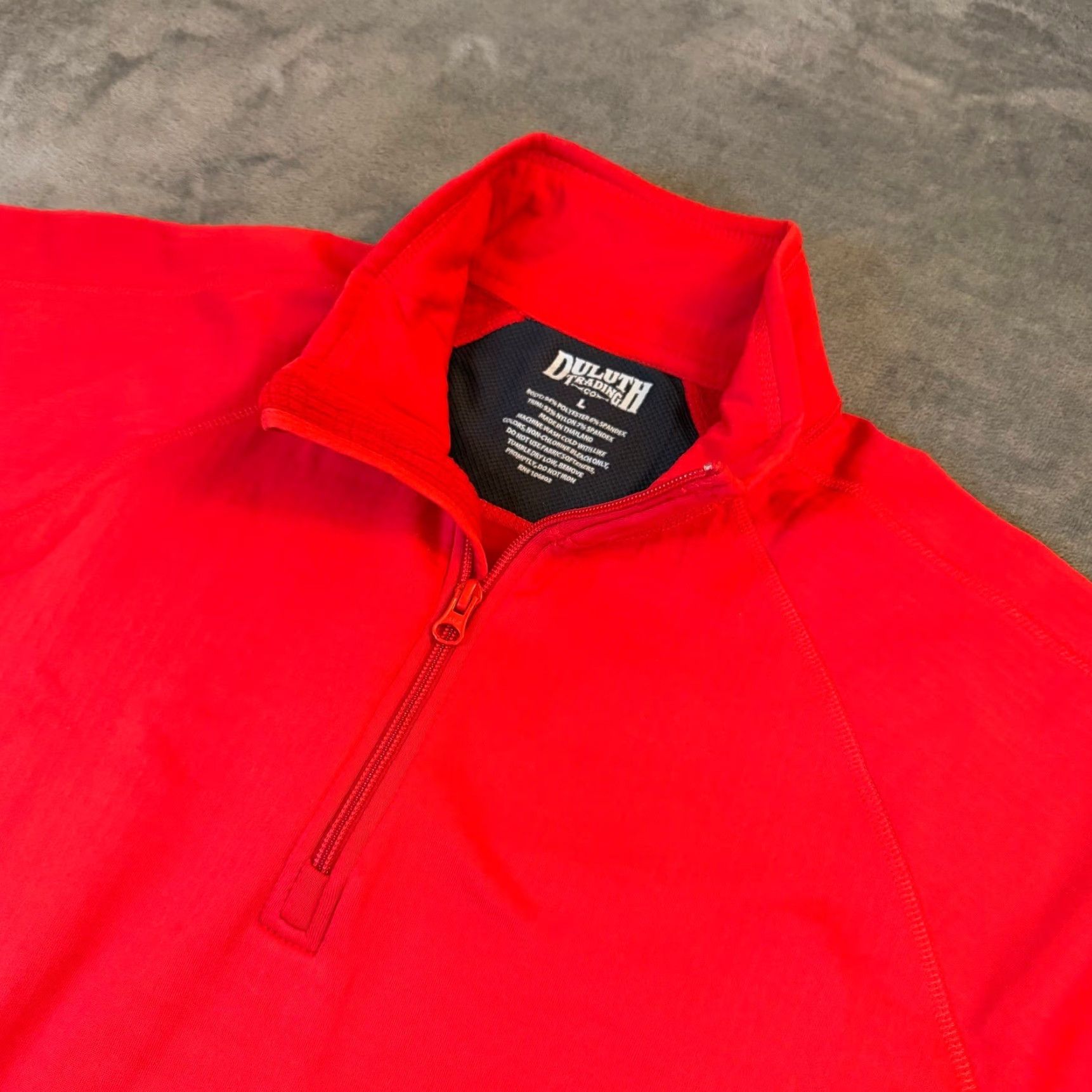 Duluth Trading Company Duluth Trading Co Pullover Mens Large Red Quarter Zip Thumbholes Stretch Outdoor Shirt Size US L / EU 52-54 / 3 - 2 Thumbnail