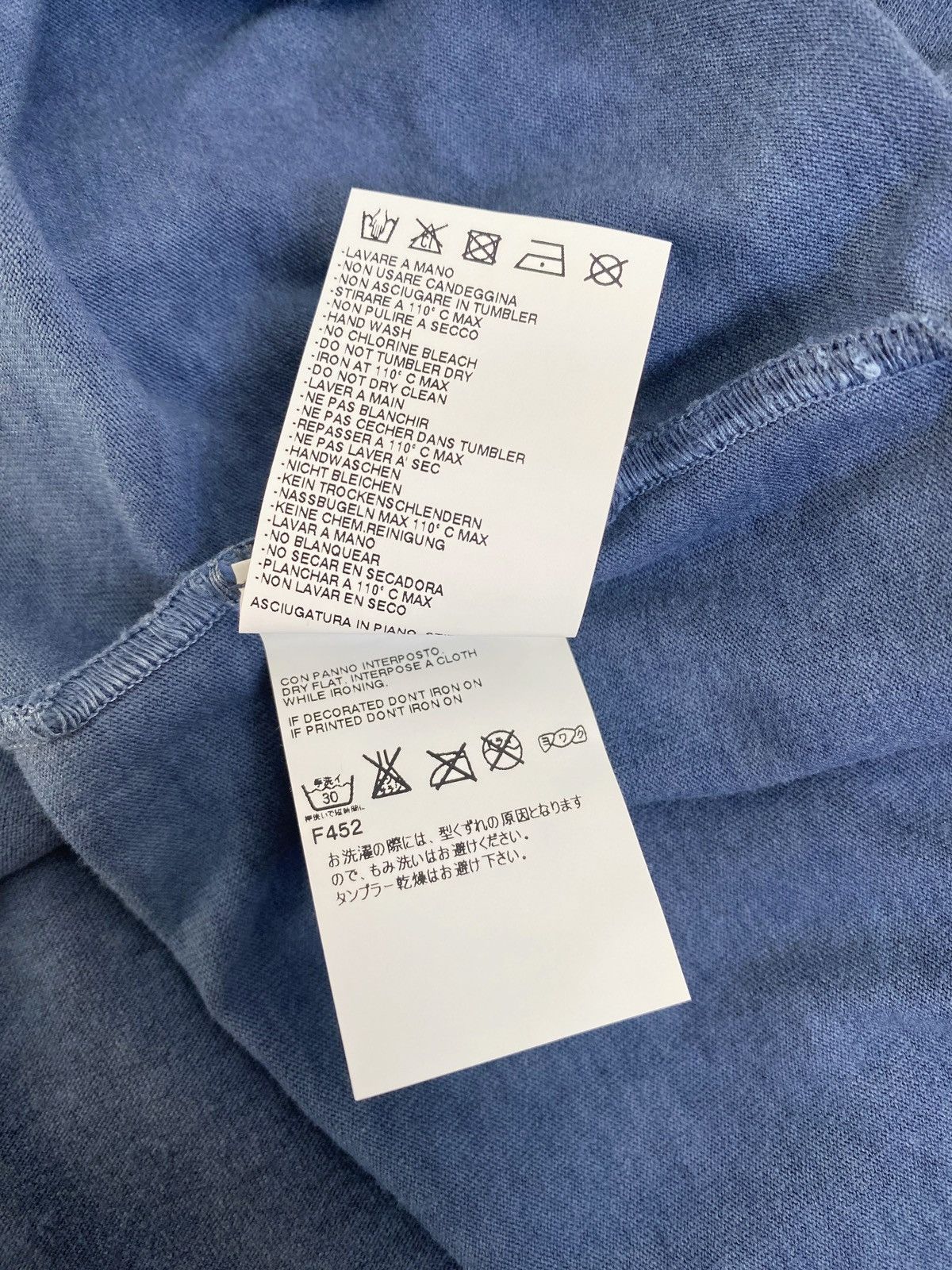 Maison Margiela MAISON MARTIN MARGIELA AIDS garment dyed v- neck t-shirt Size US M / EU 48-50 / 2 - 16 Thumbnail