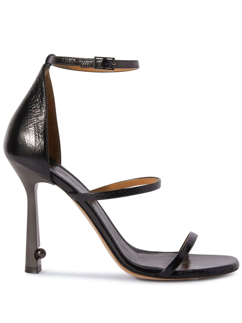 Off-White o1y1225 Leather Sandals in Black Size US 6 / IT 36 - 1 Thumbnail