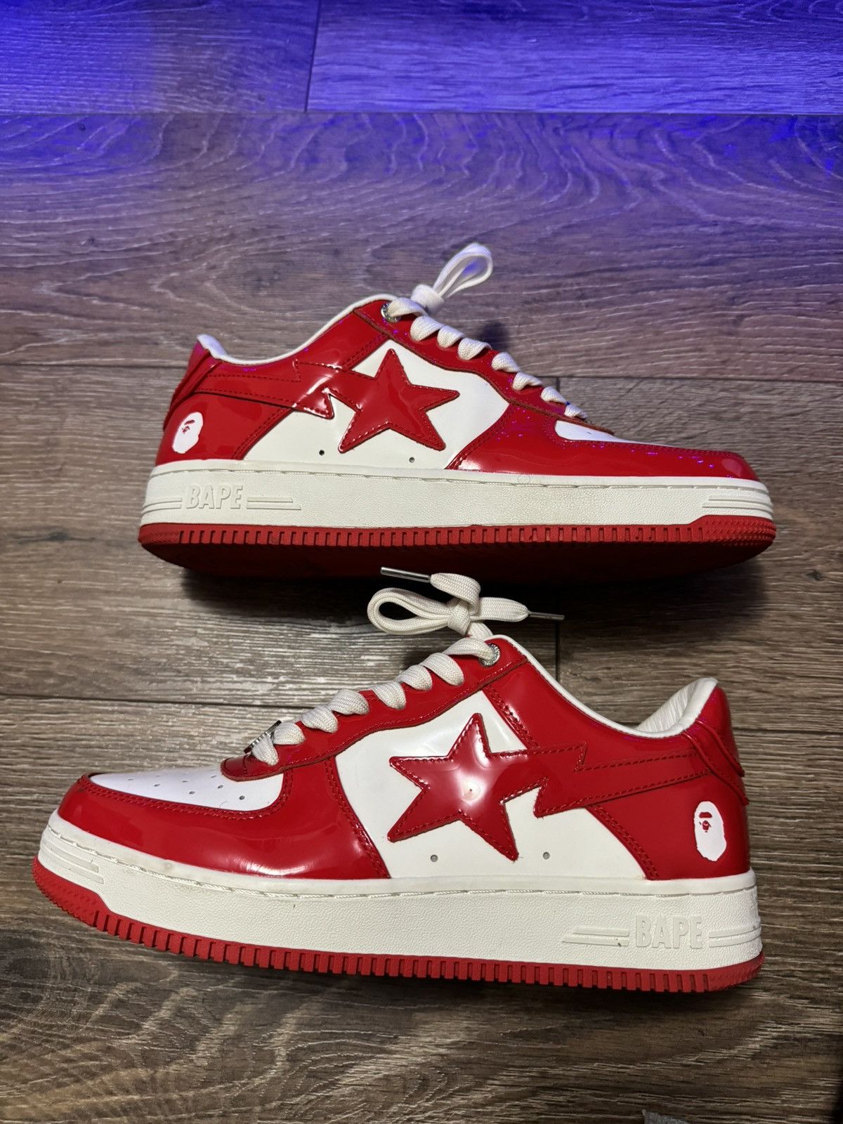 image of Bape Sta 5 Shoes in Red, Men's (Size 9)