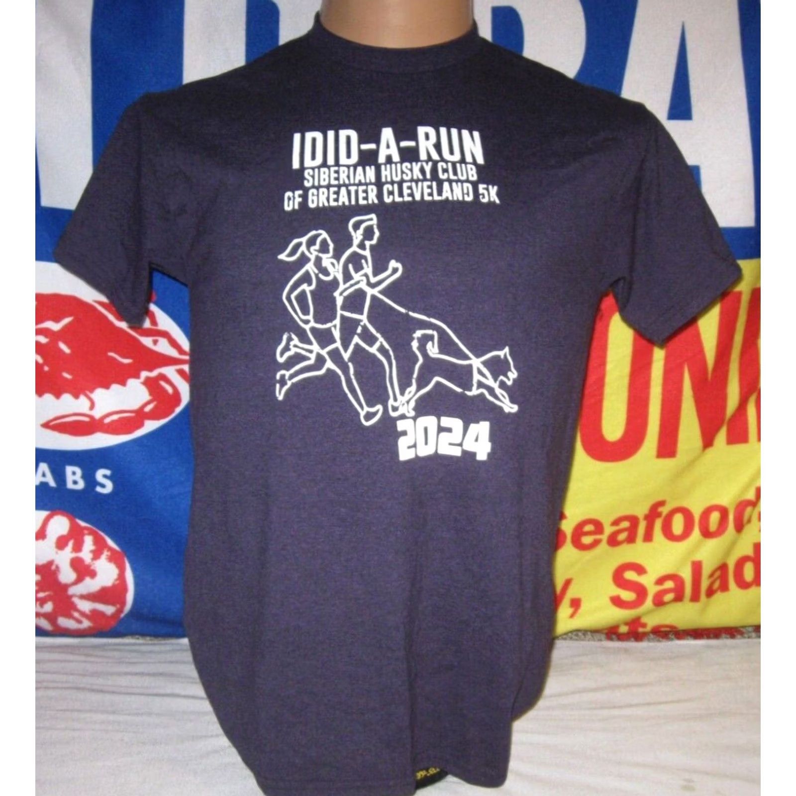 Gildan Siberian Husky Club IDID-A-RUN 2024 T Shirt CLEVELAND 5K MARATHON Men's Medium Size US M / EU 48-50 / 2 - 2 Thumbnail