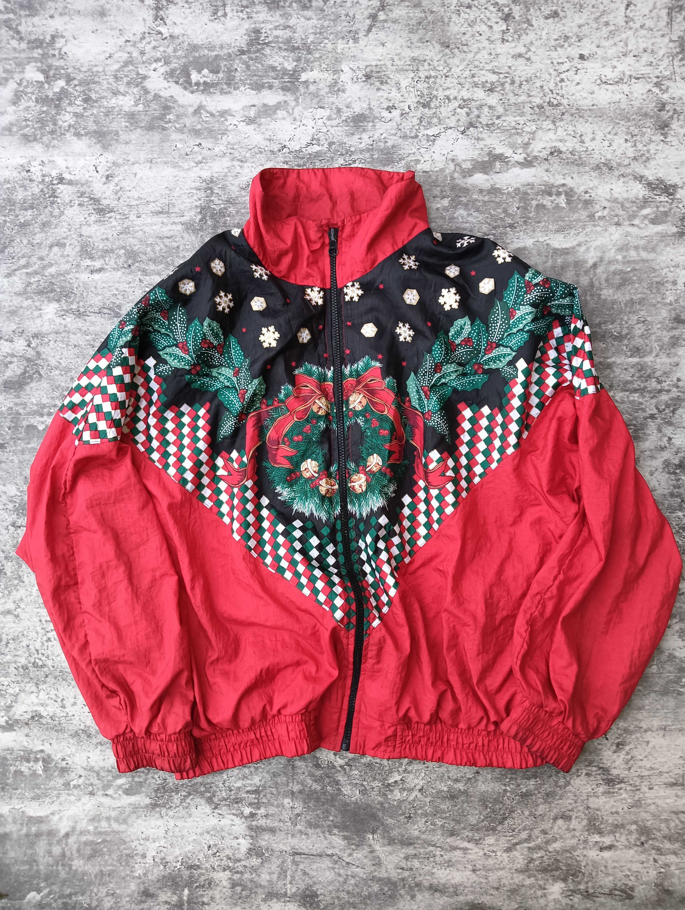 Vintage Vintage Christmas Windbreaker Jacket Size US XL / EU 56 / 4 - 3 Thumbnail