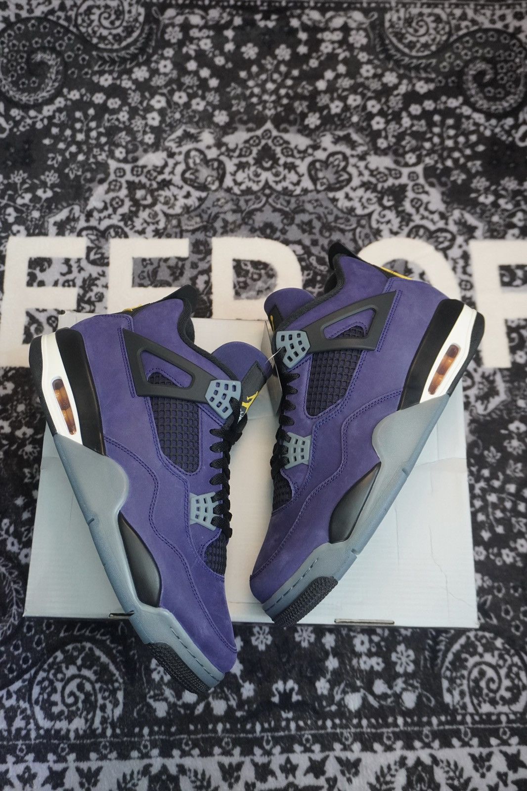 Jordan Brand Air Jordan 4- Lakers/ Lakeshow Sz. 12 Size US 12 / EU 45 - 6 Thumbnail