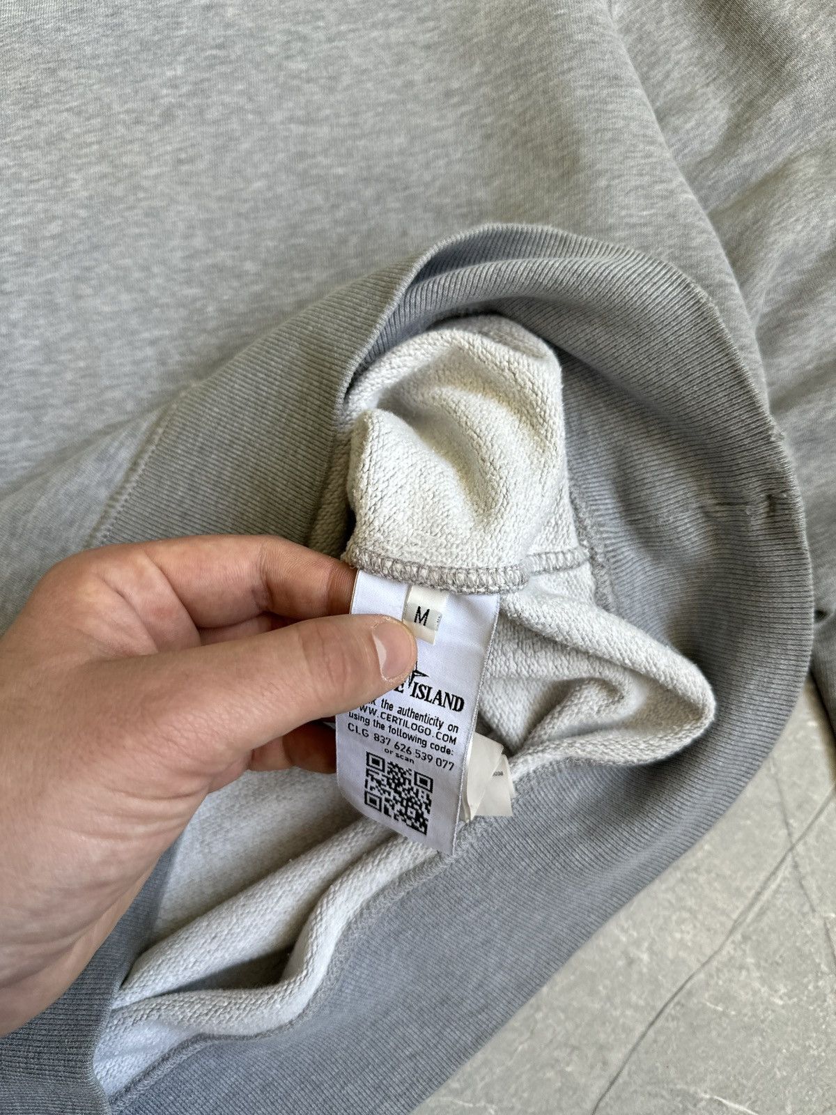 Stone Island Stone Island Grey Sweatshirt Crewneck Distressed Size US M / EU 48-50 / 2 - 16 Thumbnail