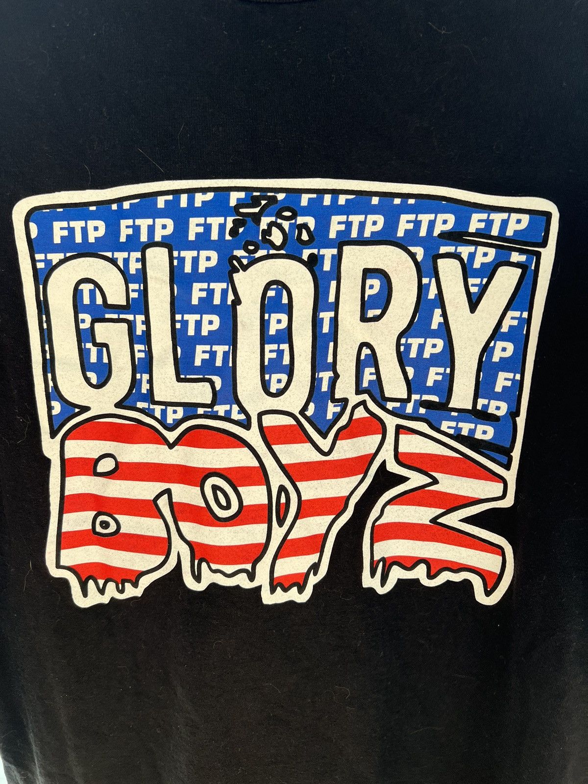 Ftp good gloryboyz USA flag long sleeve large mens