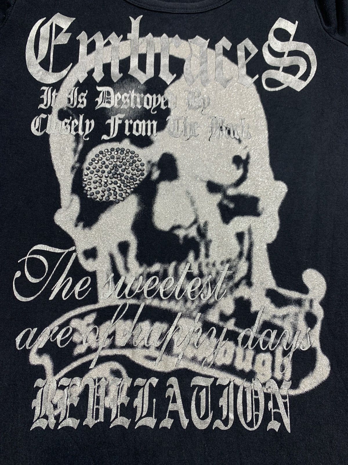 Hysteric Glamour Sick gothic punk skull Poem Blue Prive ifsixwasnine Size US S / EU 44-46 / 1 - 4 Thumbnail
