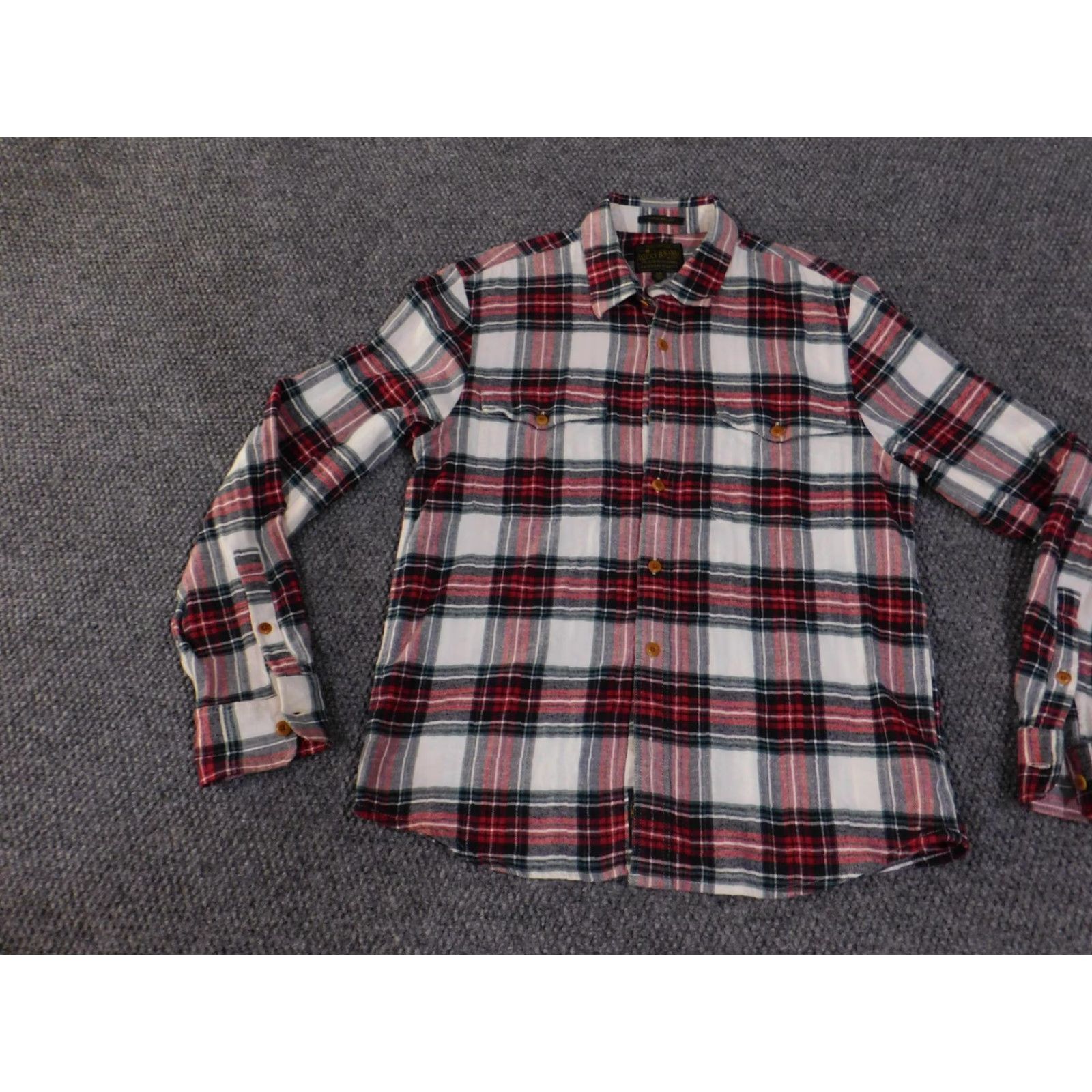 Lucky Brand Lucky Brand Shirt Mens Small Red Black Plaid Flannel Untucked Saturday Stretch Pocket Long Sleeve Button-Up Size US S / EU 44-46 / 1 - 3 Thumbnail