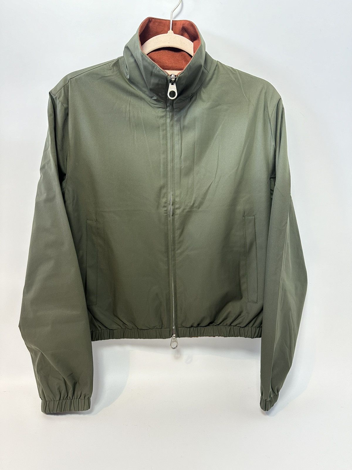 image of Loro Piana Green Double Sided Bomber Jacket, Women's (Size Small)