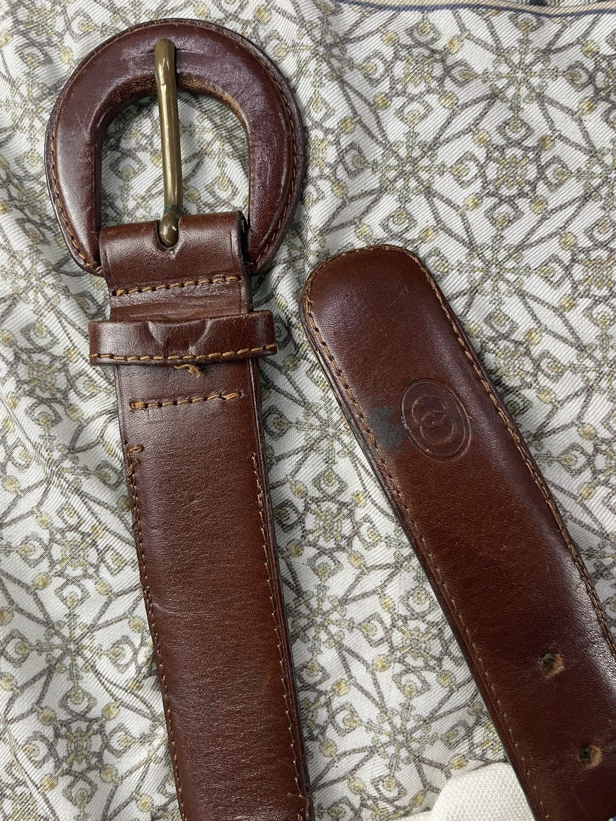 Gucci × Vintage Gucci dark brown leather belt Size 40 - 1 Thumbnail