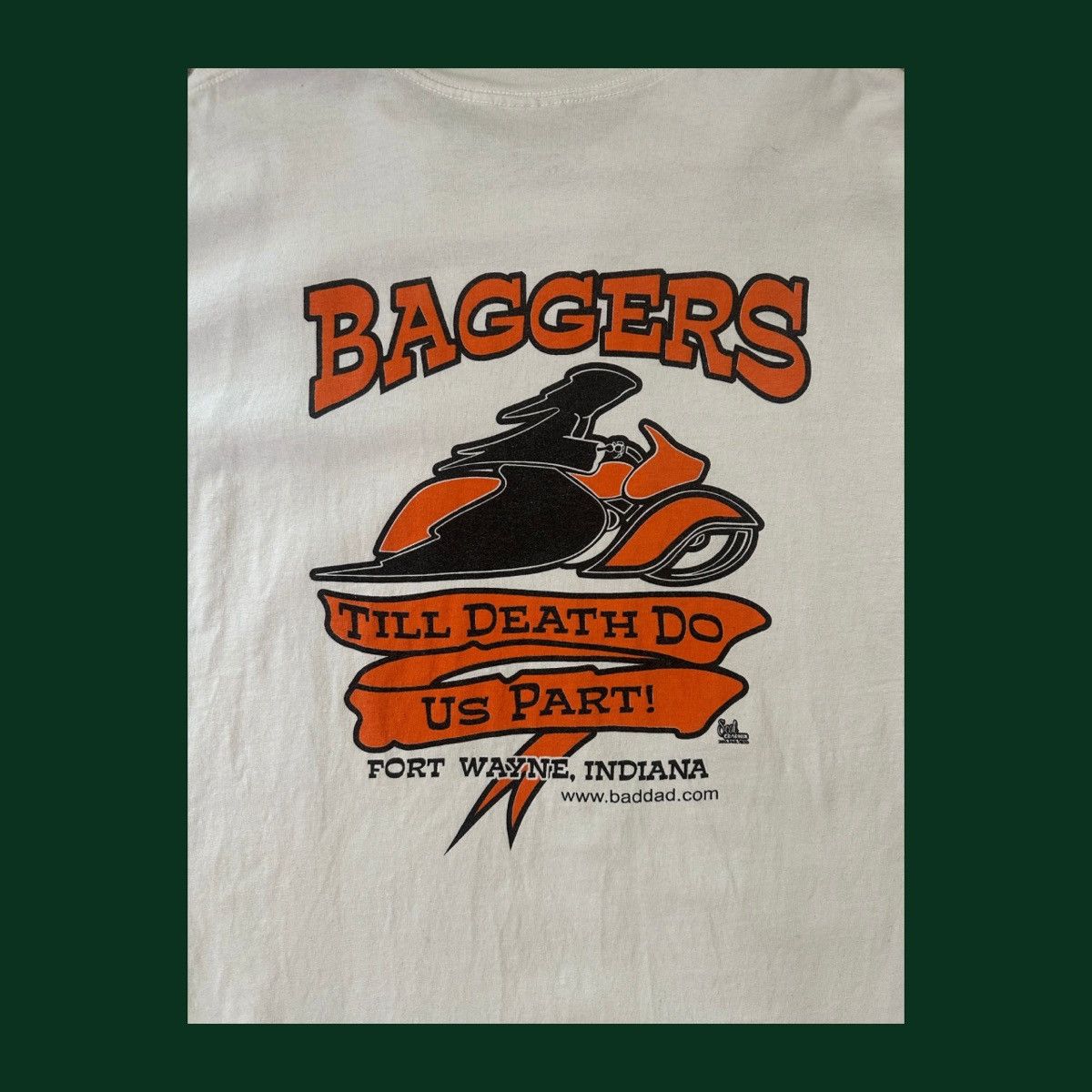 Vintage Vintage Bad Dad Baggers Motorcycle T-Shirt 🧡 Size US XL / EU 56 / 4 - 3 Thumbnail