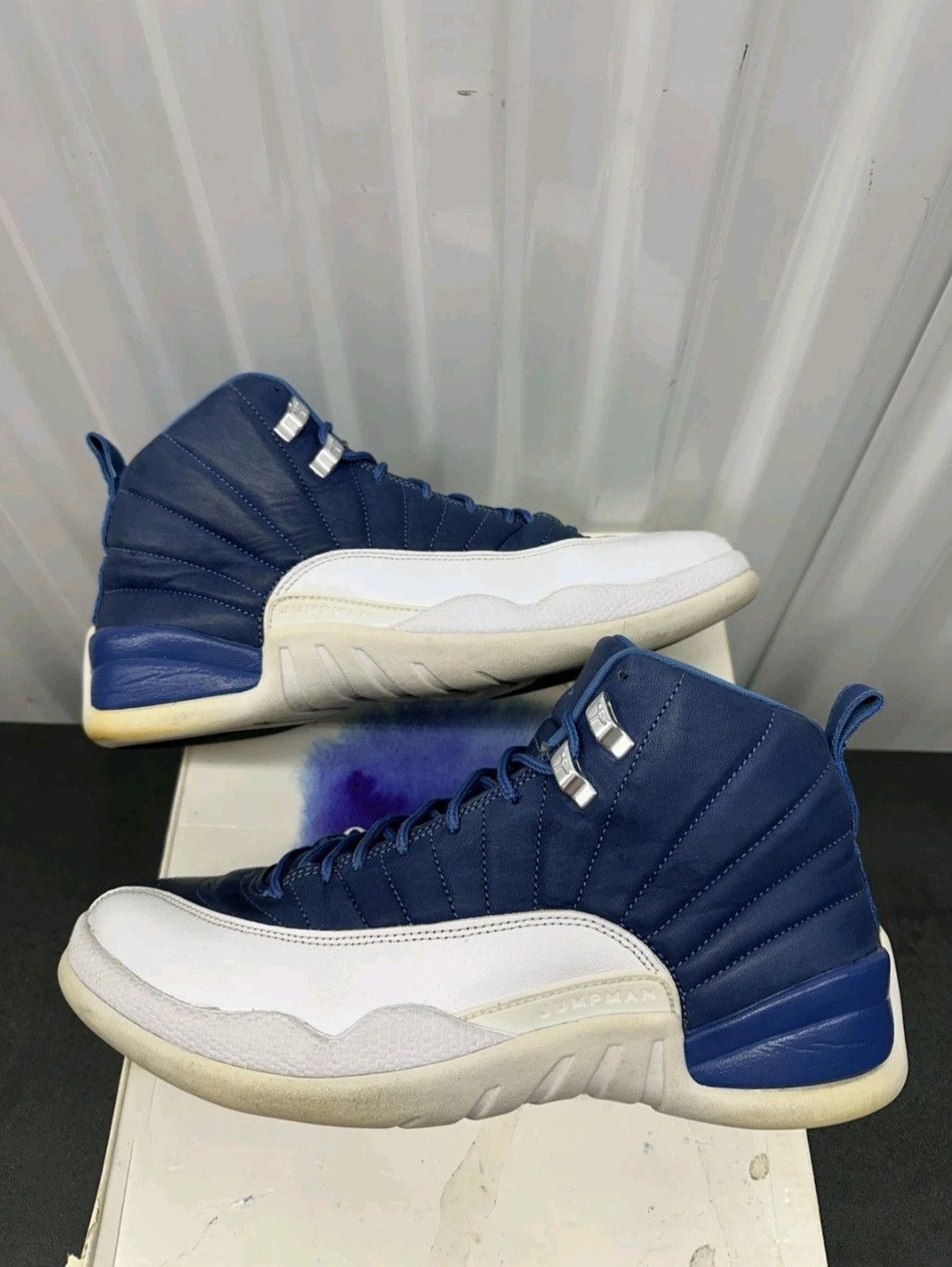 Jordan Brand Nike Air Jordan Retro 12 Indigo 130690404 Size 10.5 Men Size US 10.5 / EU 43-44 - 3 Thumbnail