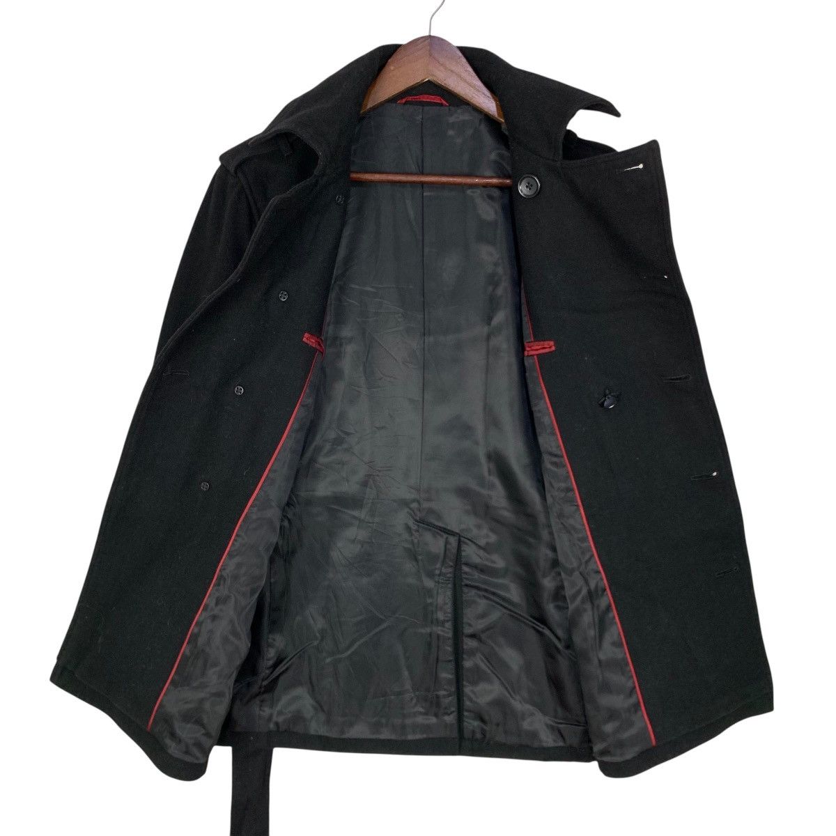 If Six Was Nine Vintage Semanticdesign Wool Short Trench Coat Black Size US S / EU 44-46 / 1 - 11 Thumbnail