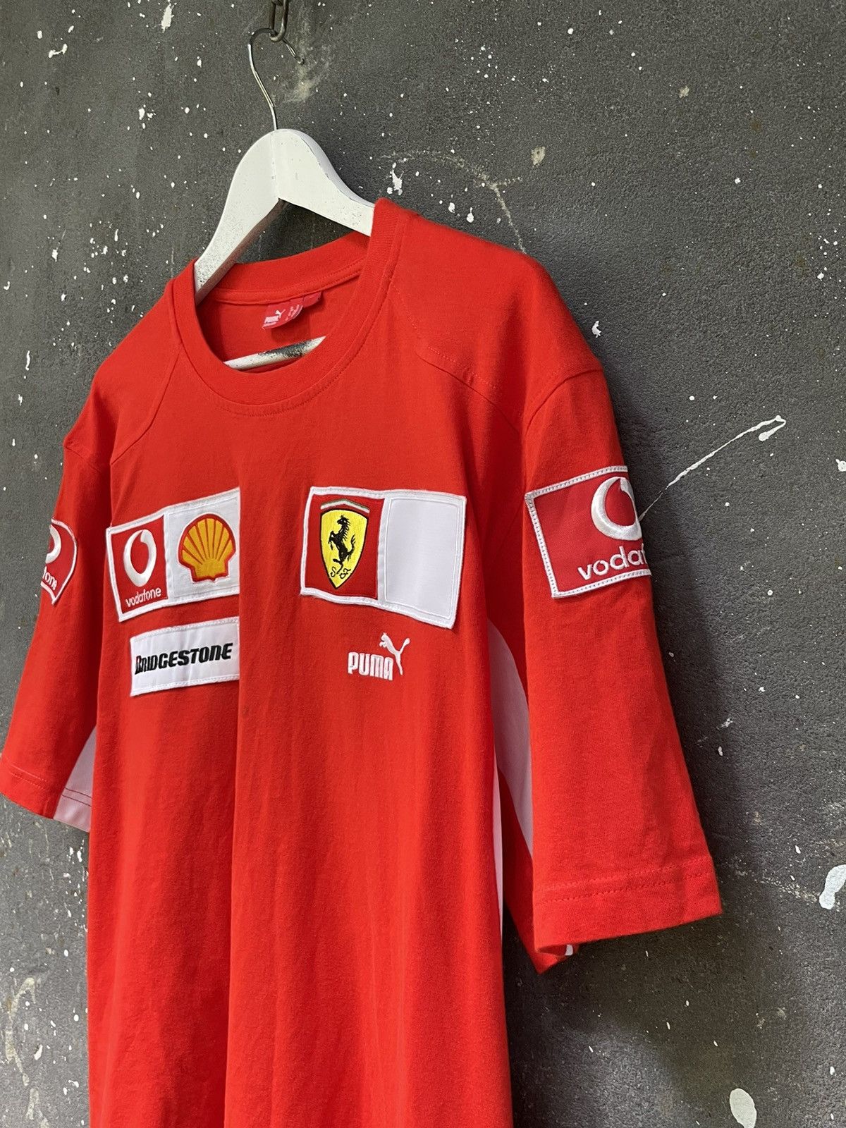 Puma Vintage Puma Ferrari Racing T-Shirt Vodafone F1 RARE Size US XL / EU 56 / 4 - 4 Thumbnail