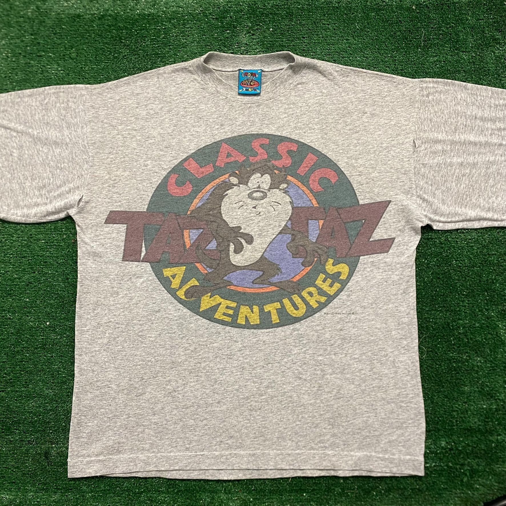 Vintage Vintage 90s Looney Tunes Taz Adventures Baggy Cartoon Tee Size US XL / EU 56 / 4 - 1 Thumbnail