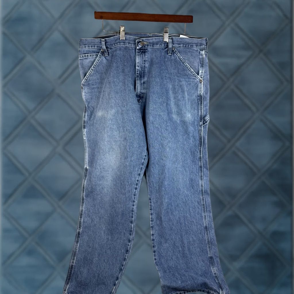 Wrangler Wrangler Carpenter Jeans Mens 38x30 Blue Denim Workwear Utility Relaxed Straight Pants Size US 38 / EU 54 - 1 Thumbnail