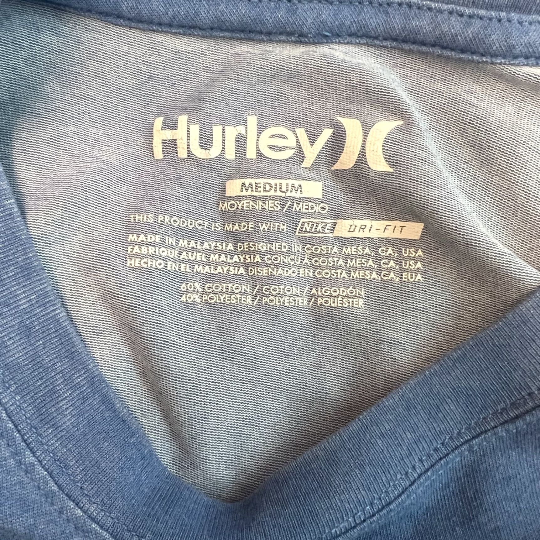 Hurley Hurley Est X 999 Mens Short Sleeves Crew Neck Blue Graphic T Shirt Size M Size US M / EU 48-50 / 2 - 5 Thumbnail