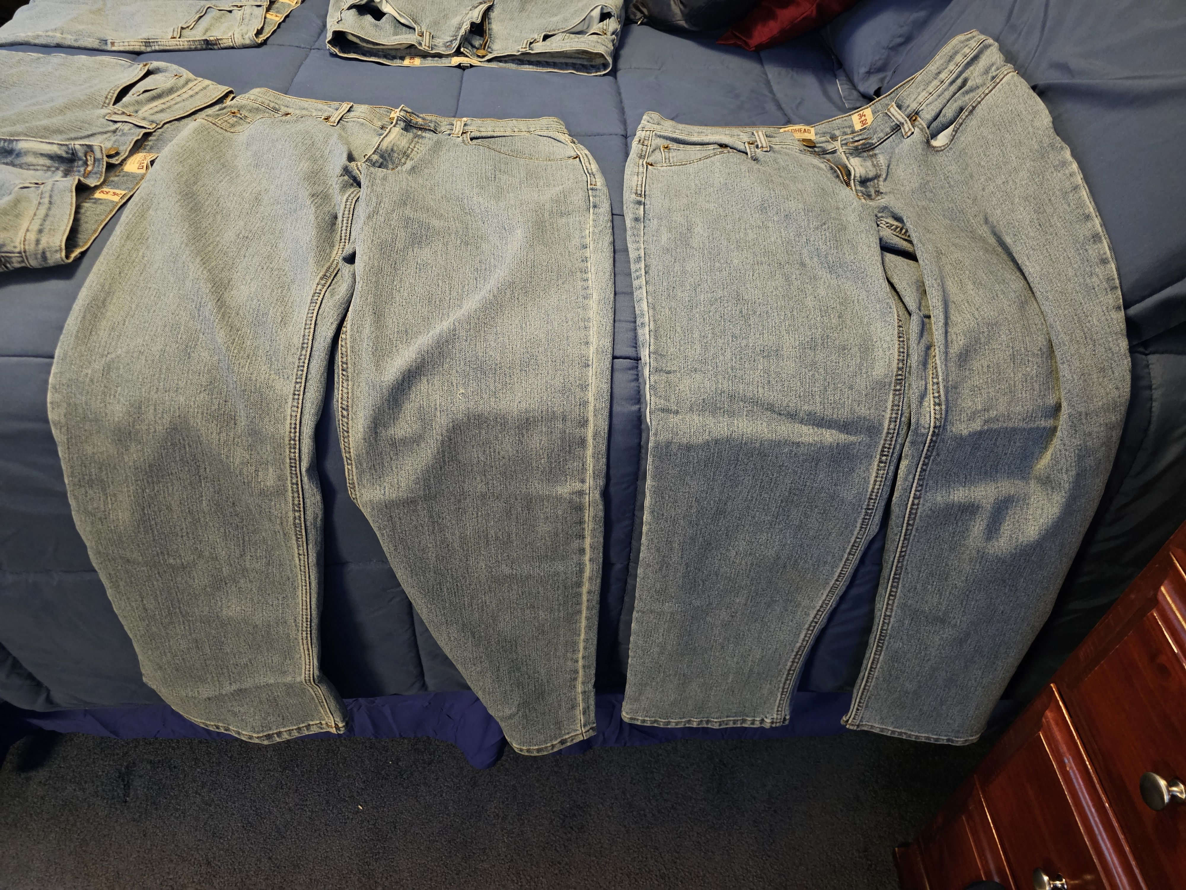 Redhead relaxed flex denim jeans mens light wash 34X32 lot of five Size US 34 / EU 50 - 4 Thumbnail