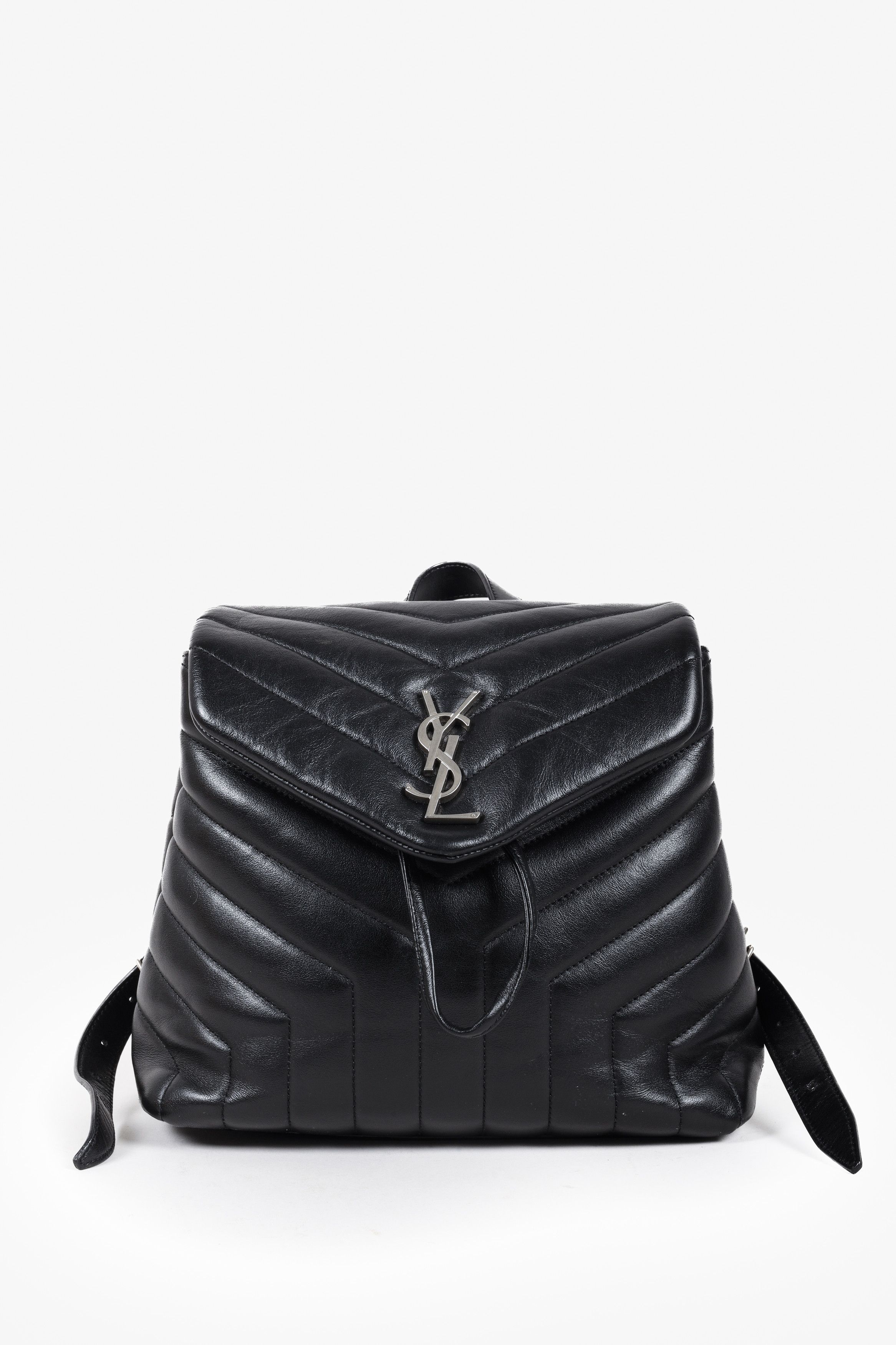 Saint Laurent Small Loulou Y Quilted Black Calfskin Backpack