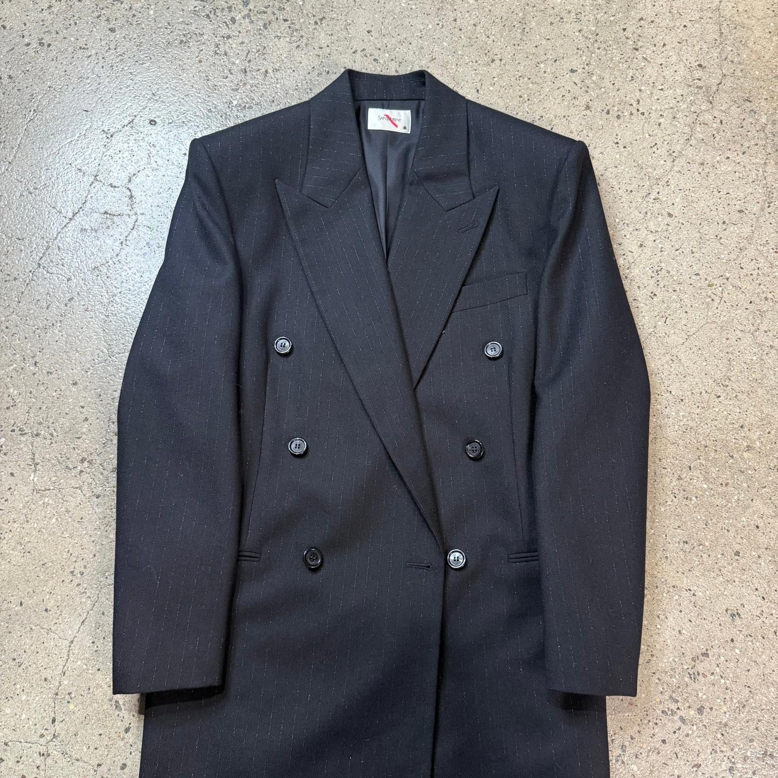 Saint Laurent Paris Saint Laurent Double Breasted Blazer Size 50R - 2 Thumbnail