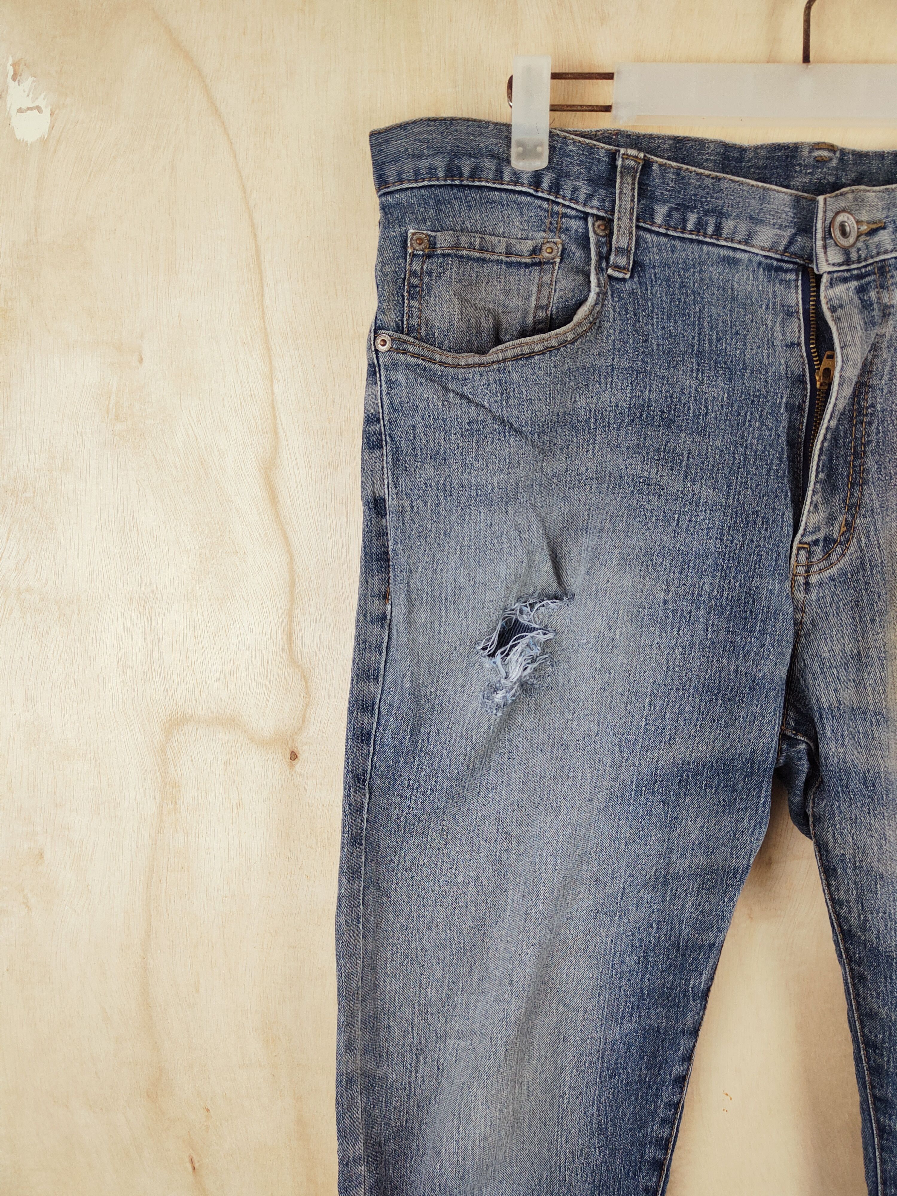 Japanese Brand Conron Blue Distressed Ripped Jeans #S2498 Size US 36 / EU 52 - 3 Thumbnail